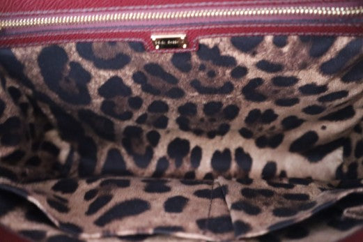 Dolce & Gabbana Burgundy Padlock Shoulder Bag-handbag-Dolce & Gabbana-The Closet Egypt