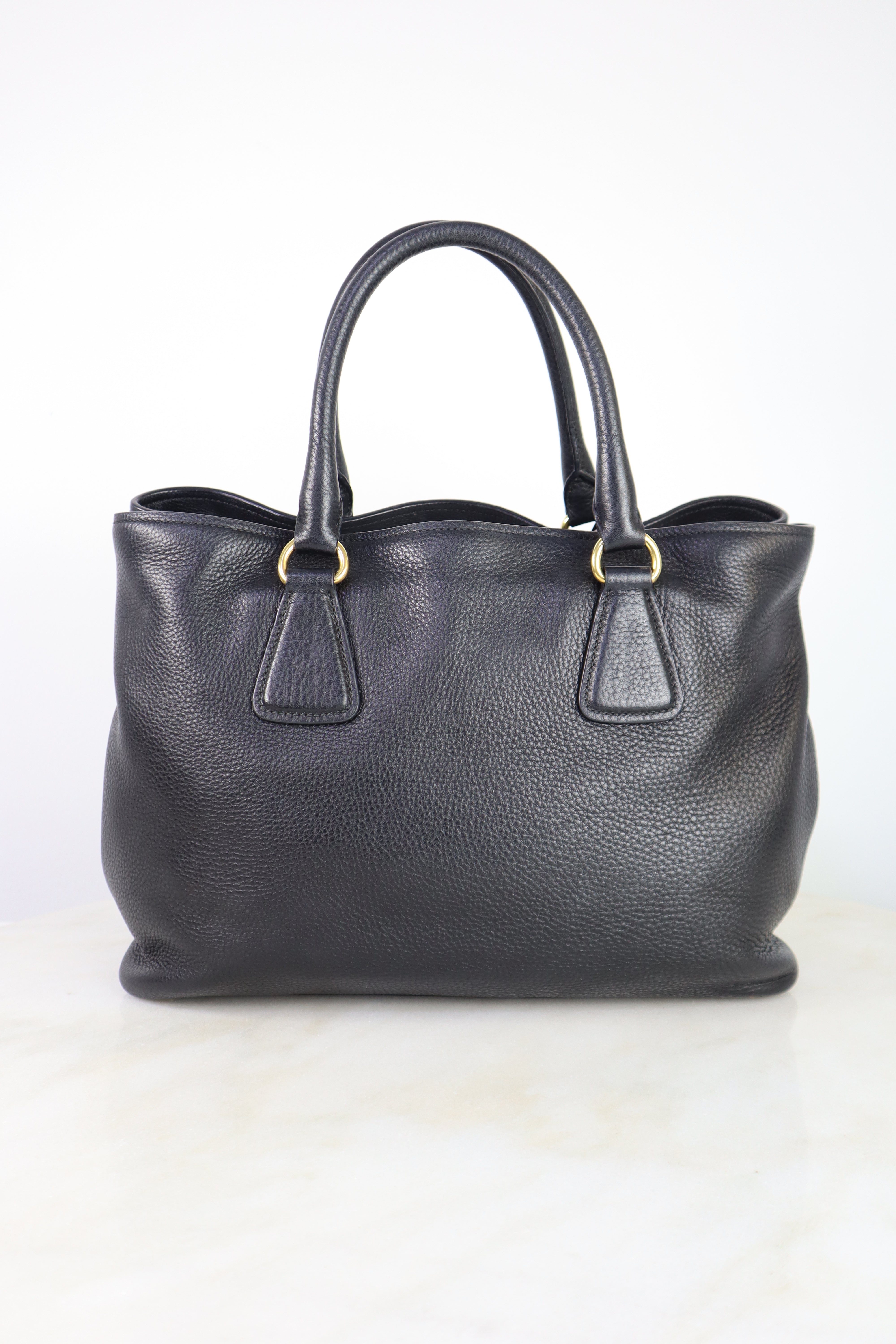 Prada Black Convertible Shopping Top Handle Bag