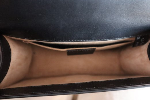 Gucci Black Sylvie Chain Mini Crossbody Bag-handbag-Gucci-The Closet Egypt