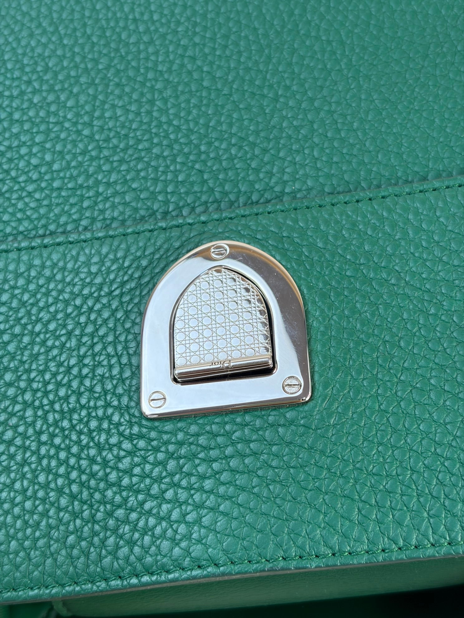 Christian Dior Green Diorever Medium Top Handle Bag with Strap