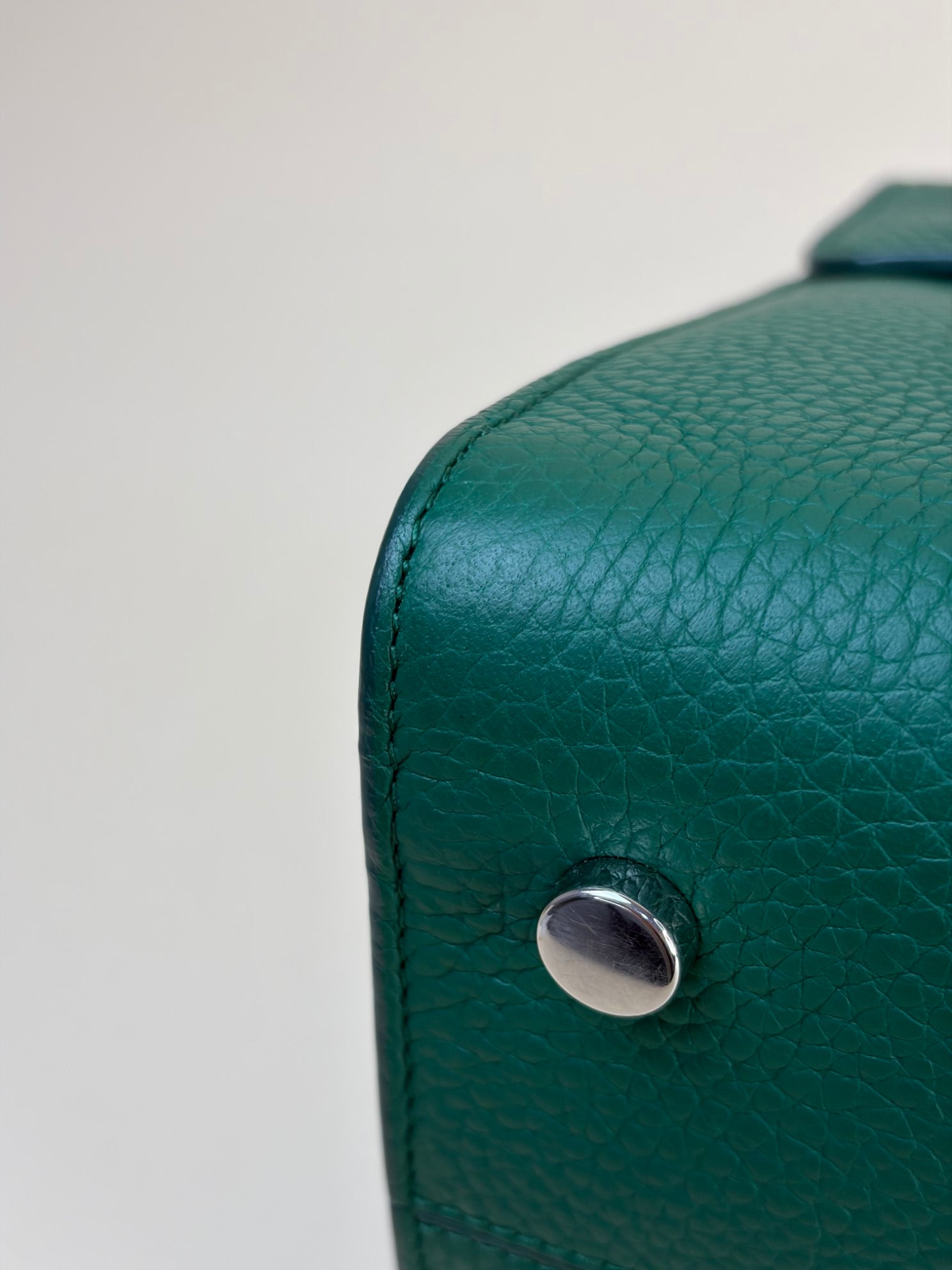 Christian Dior Green Diorever Medium Top Handle Bag with Strap