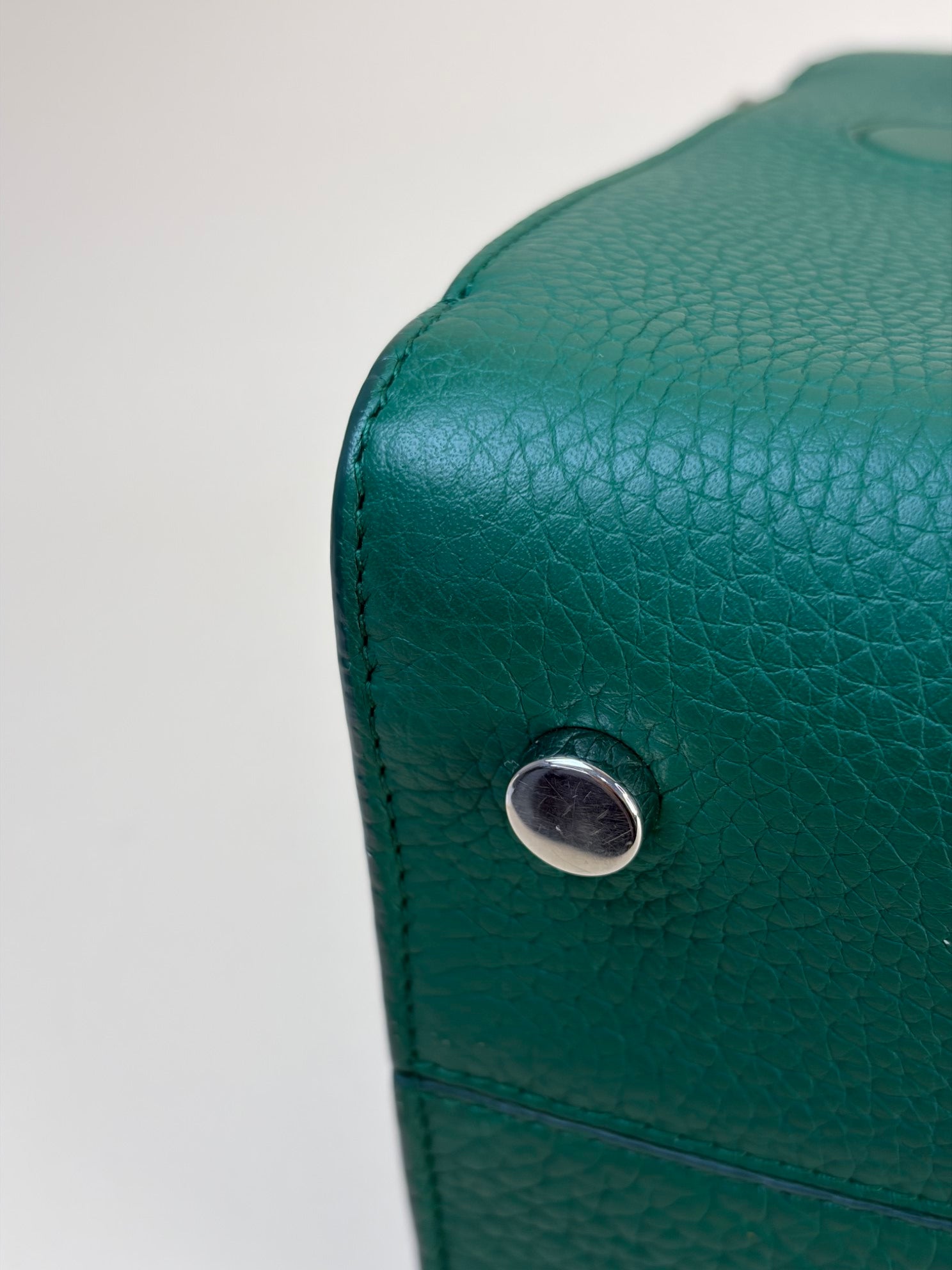 Christian Dior Green Diorever Medium Top Handle Bag with Strap