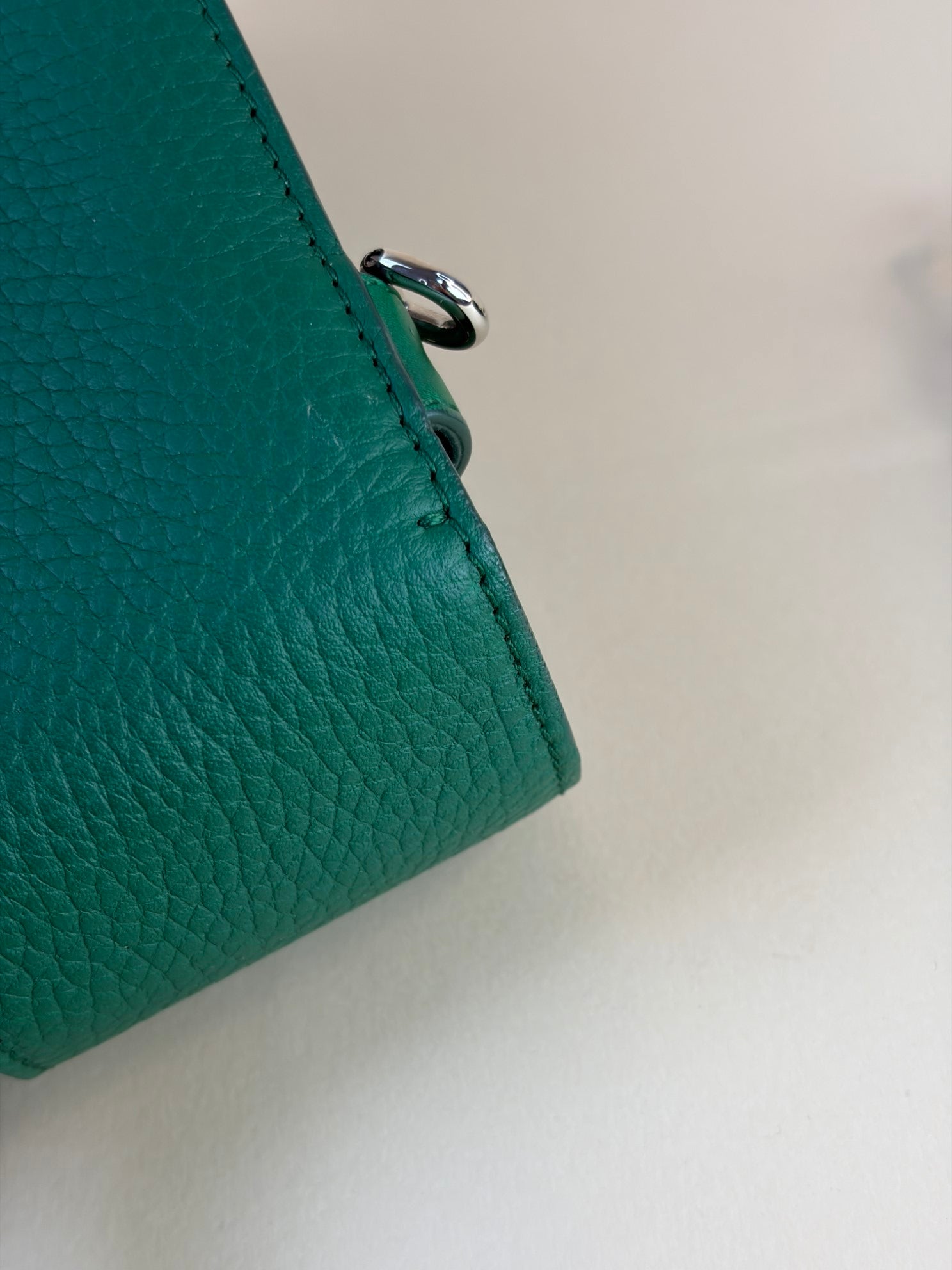 Christian Dior Green Diorever Medium Top Handle Bag with Strap