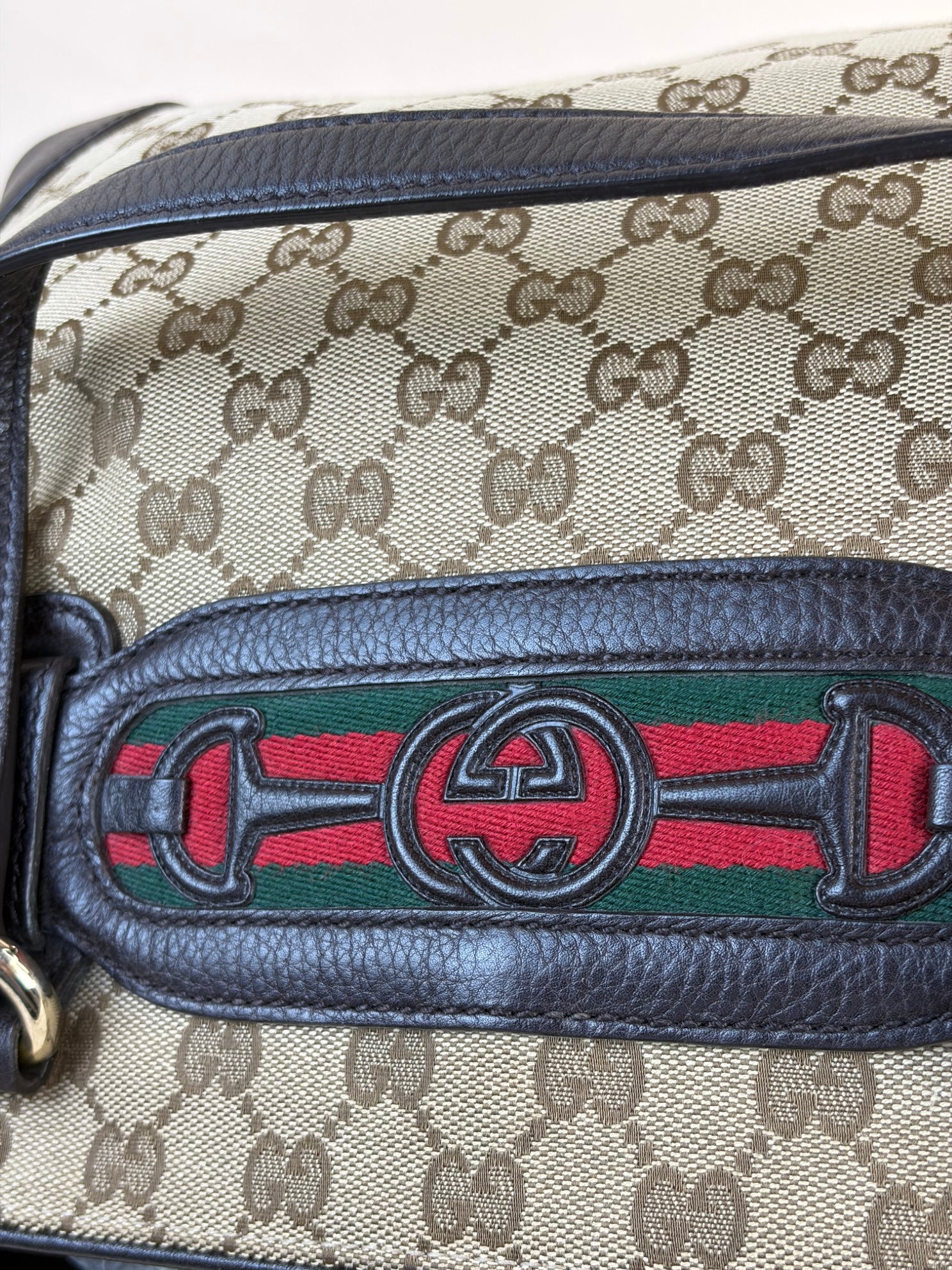 Gucci Bicolor Vintage Web Dressage Shoulder Bag