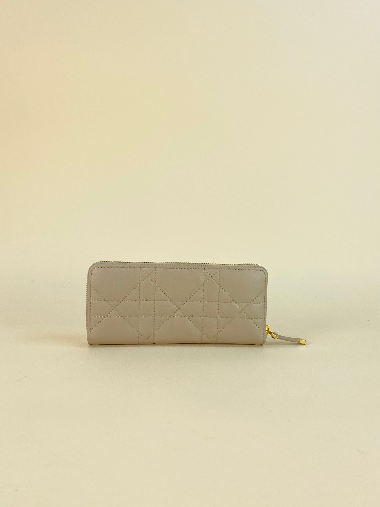 Christian Dior Beige Miss Caro Voyageur Slim Wallet