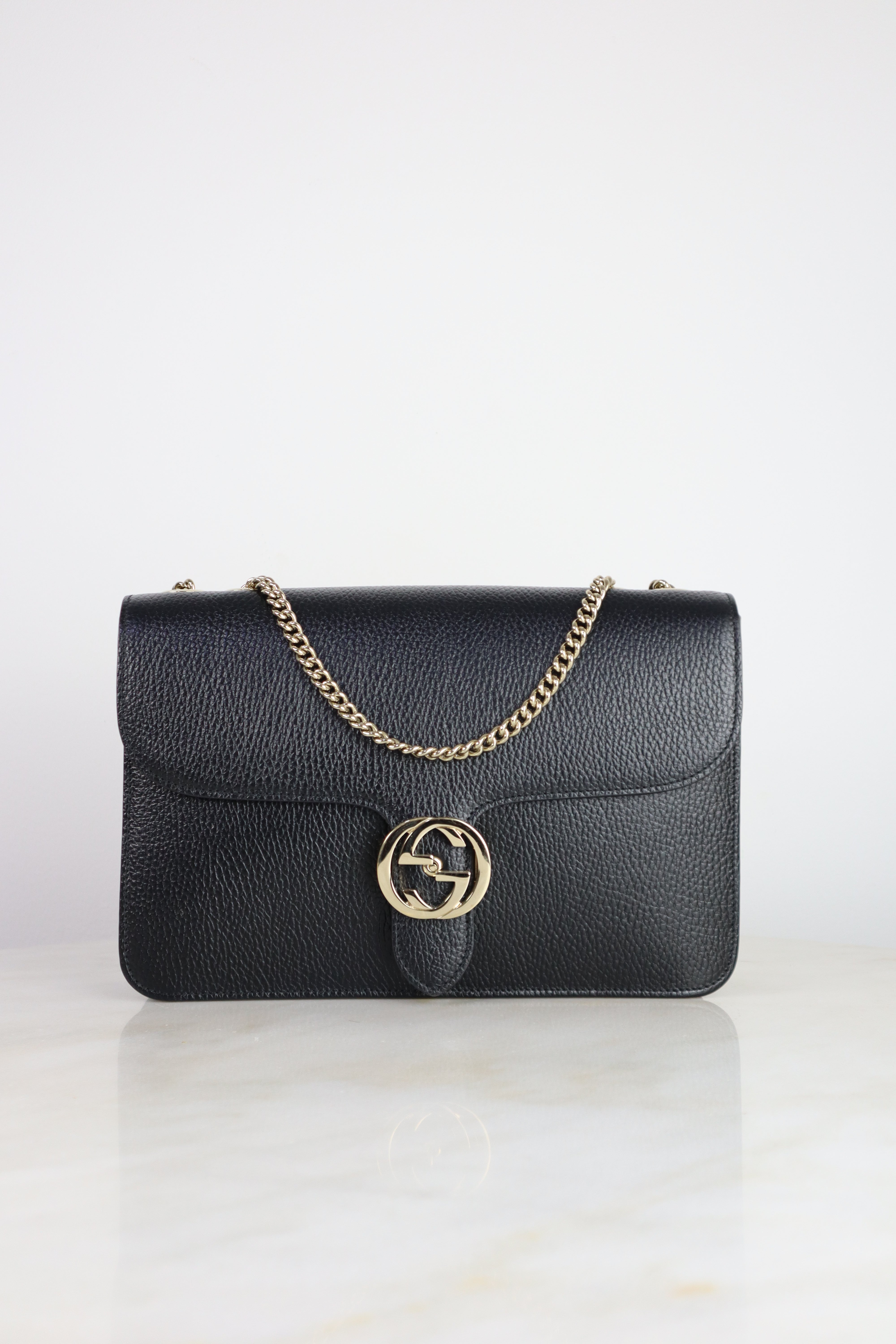 Gucci Black Medium Interlocking Bag