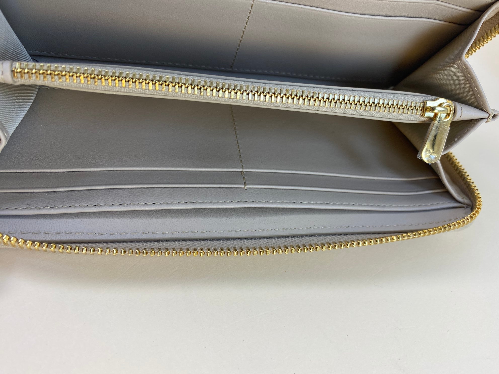 Christian Dior Beige Miss Caro Voyageur Slim Wallet