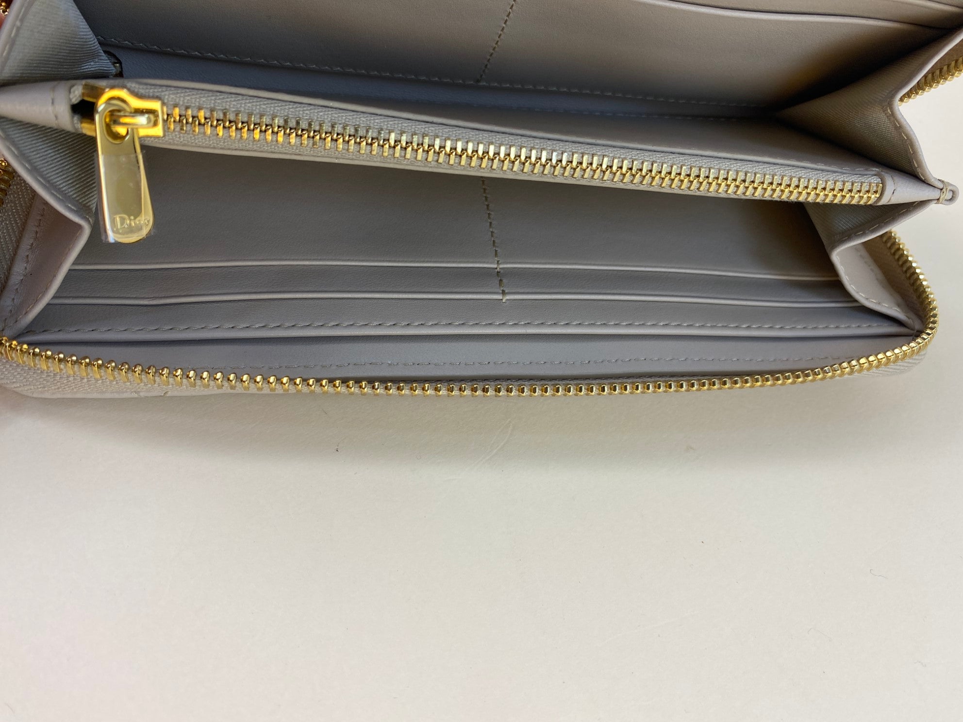 Christian Dior Beige Miss Caro Voyageur Slim Wallet