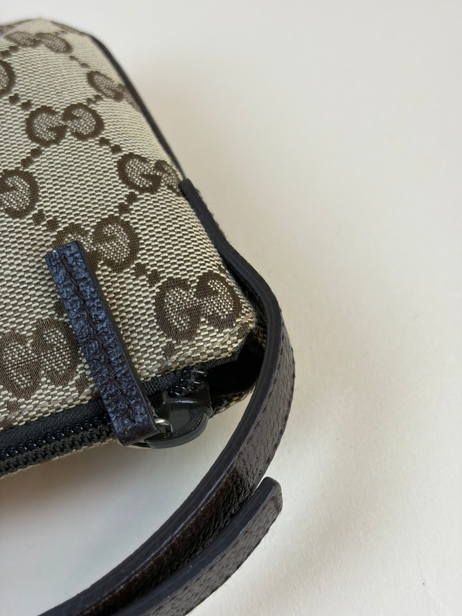 Gucci Bicolor GG Monogram Boat Pouch Bag