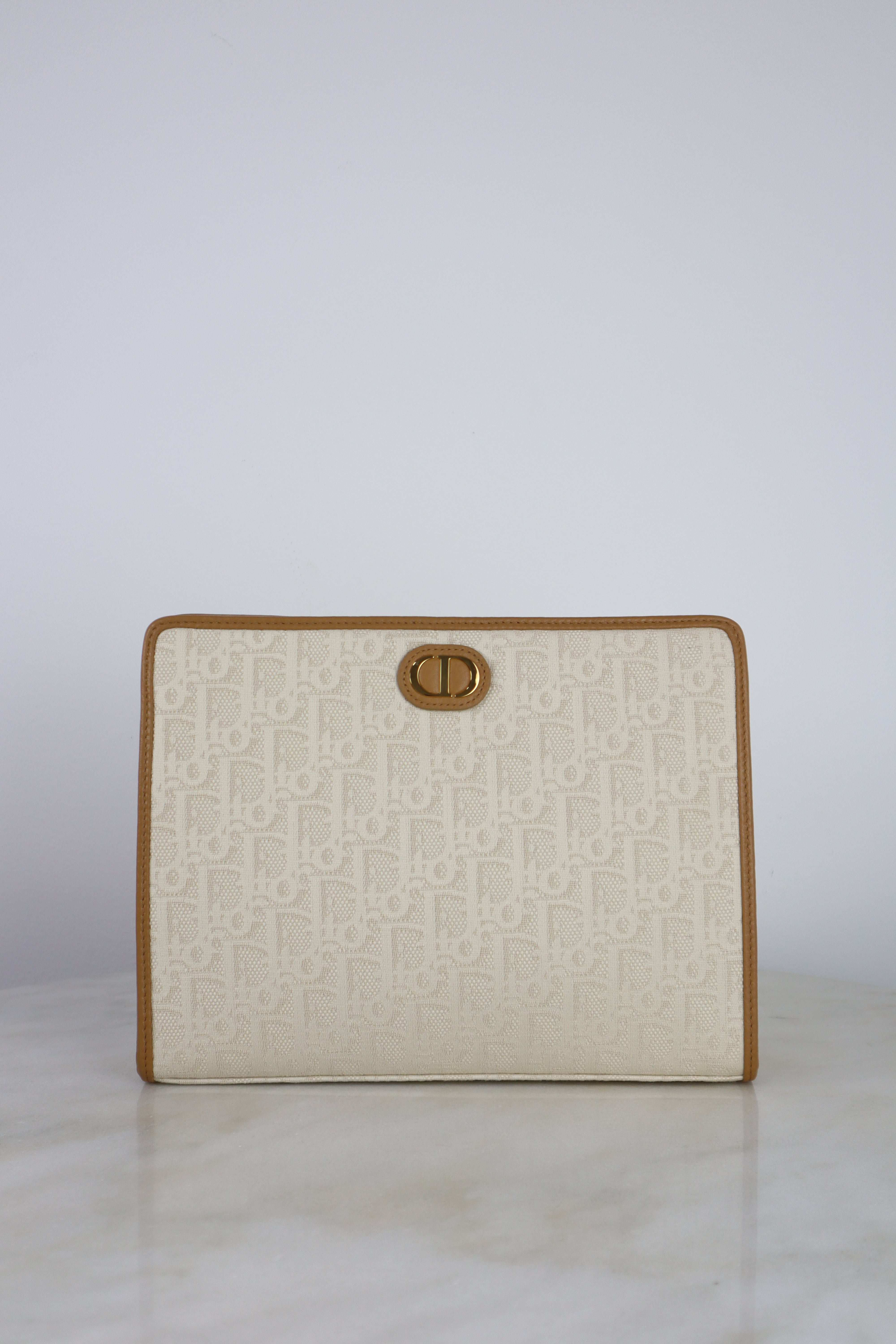 Christian Dior Natural Oblique Montaigne Dea Pouch