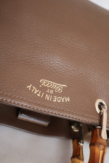 Gucci Brown Bamboo Shopper Tote Bag-handbag-Gucci-The Closet Egypt