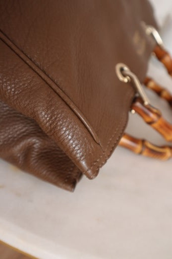 Gucci Brown Bamboo Shopper Tote Bag-handbag-Gucci-The Closet Egypt