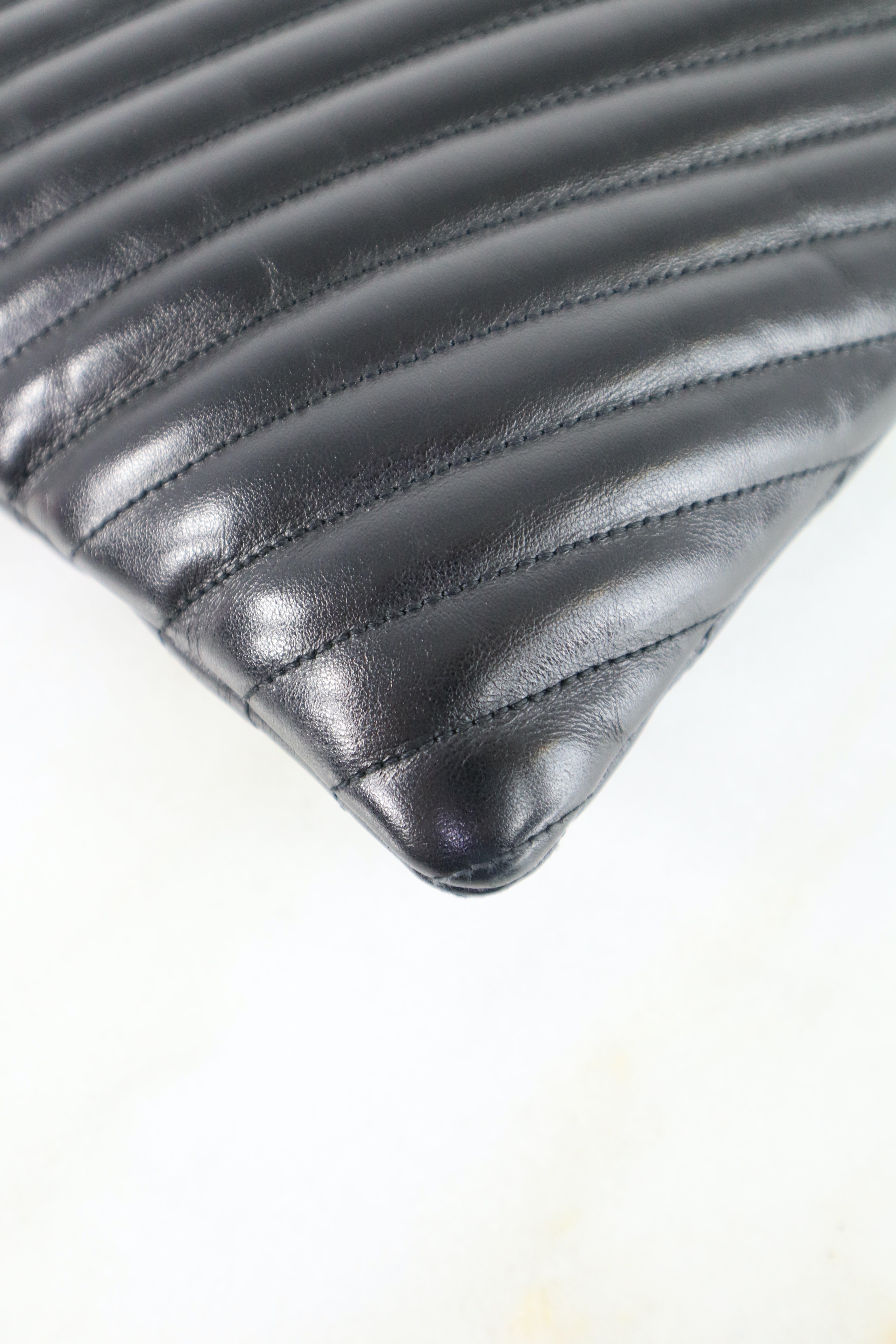 YSL Black Cassandre Classic Tablet Clutch