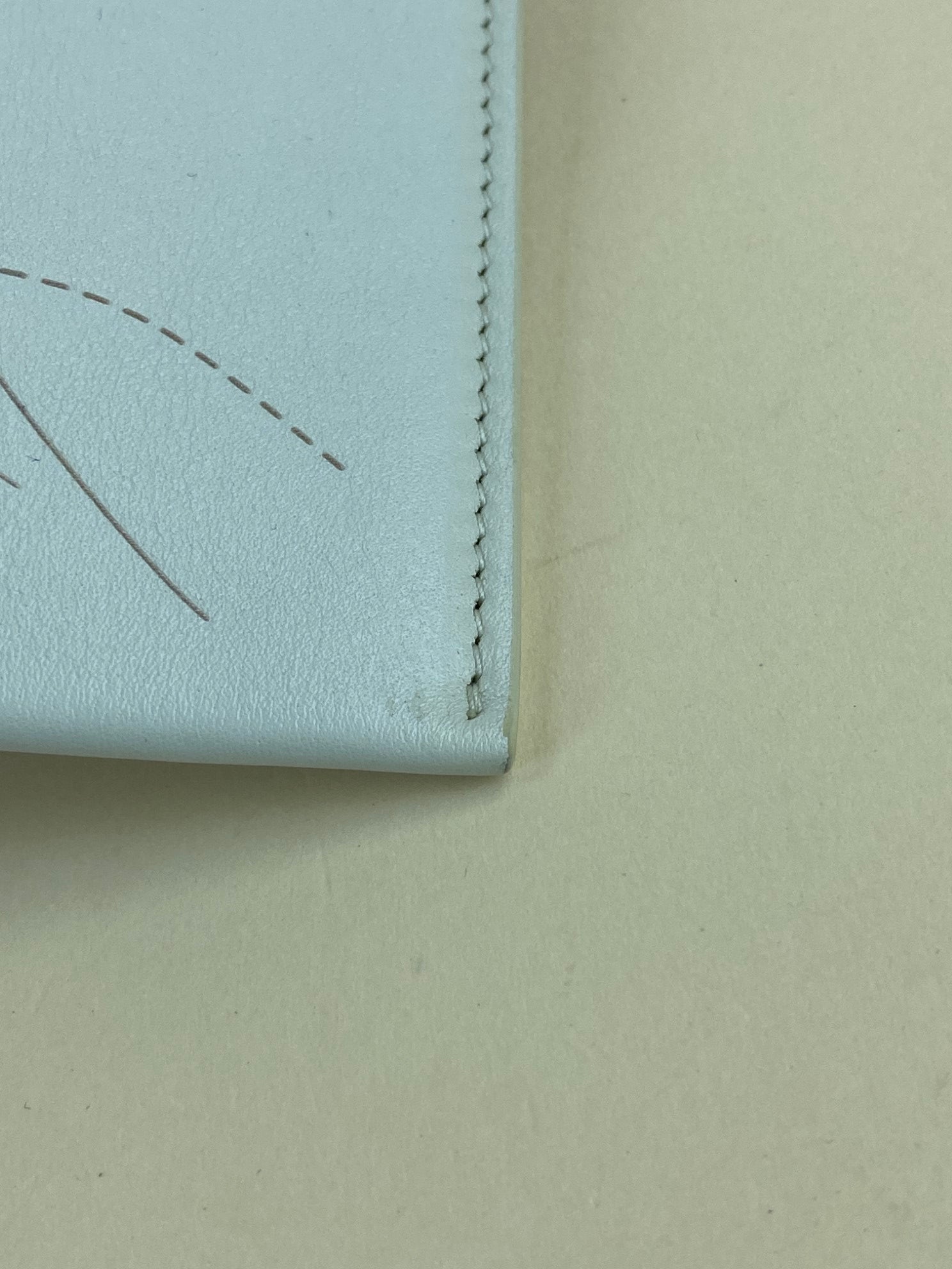 Dior off white leather clutch