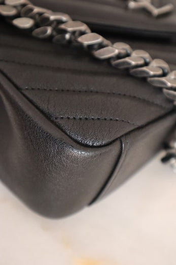 YSL Black College Medium Top Handle Crossbody Bag-handbag-YSL-The Closet Egypt