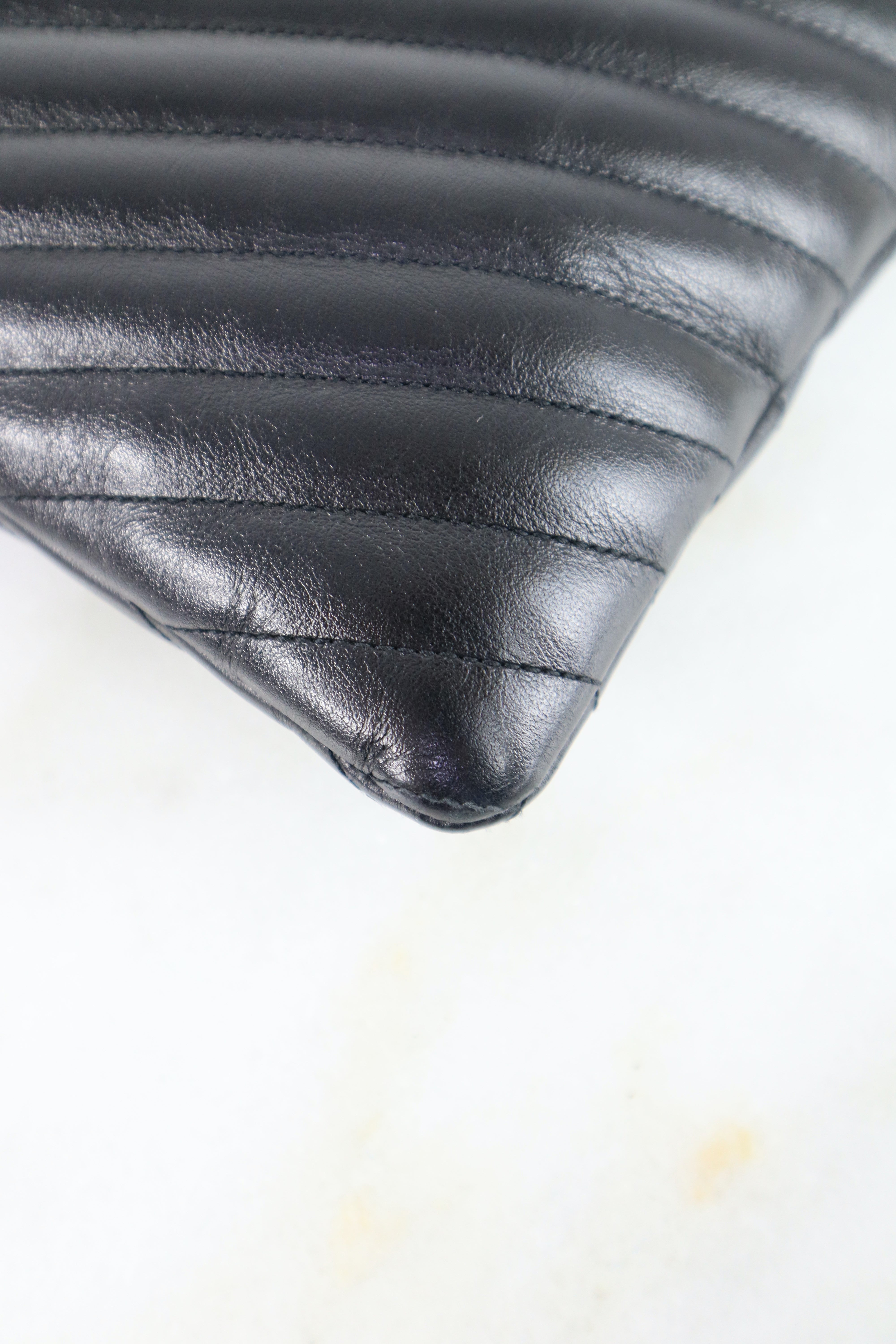 YSL Black Cassandre Classic Tablet Clutch