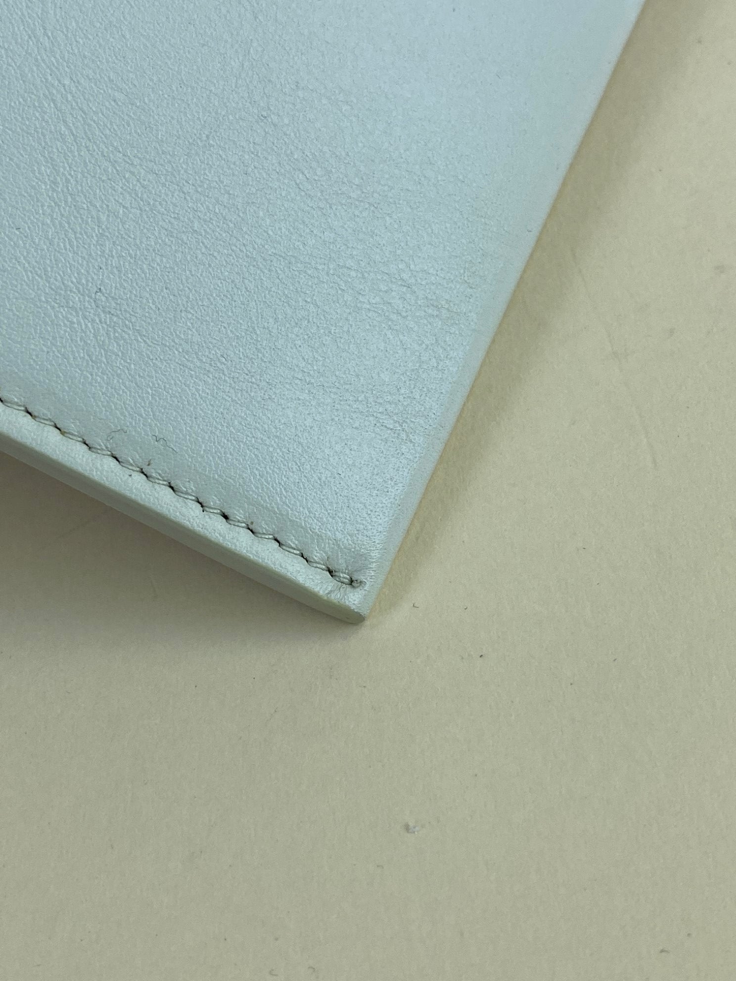 Dior off white leather clutch