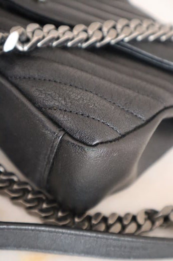 YSL Black College Medium Top Handle Crossbody Bag-handbag-YSL-The Closet Egypt