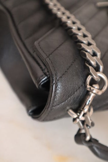 YSL Black College Medium Top Handle Crossbody Bag-handbag-YSL-The Closet Egypt