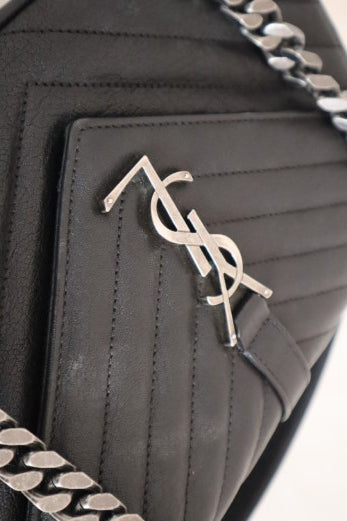 YSL Black College Medium Top Handle Crossbody Bag-handbag-YSL-The Closet Egypt