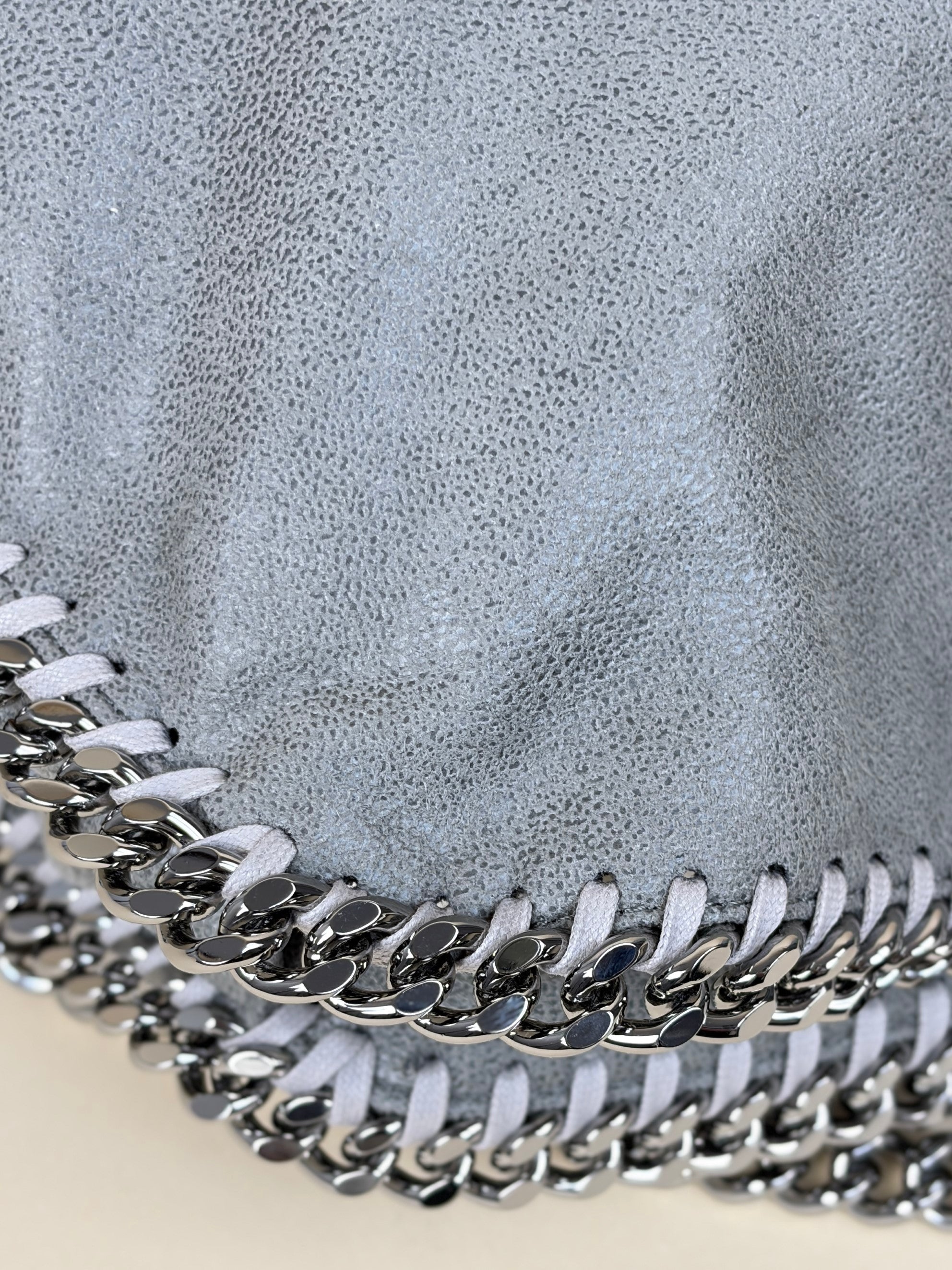 Stella Mccartney Grey Falabella Fold Over Tote Bag