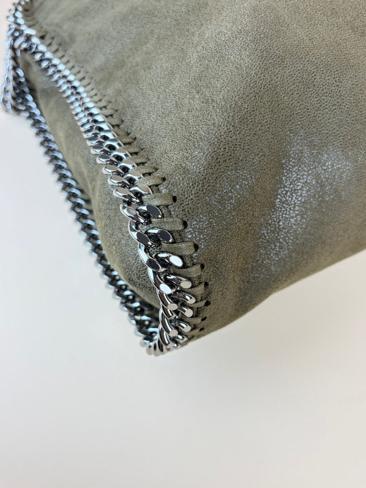Stella McCartney black Falabella fold over silver Bag