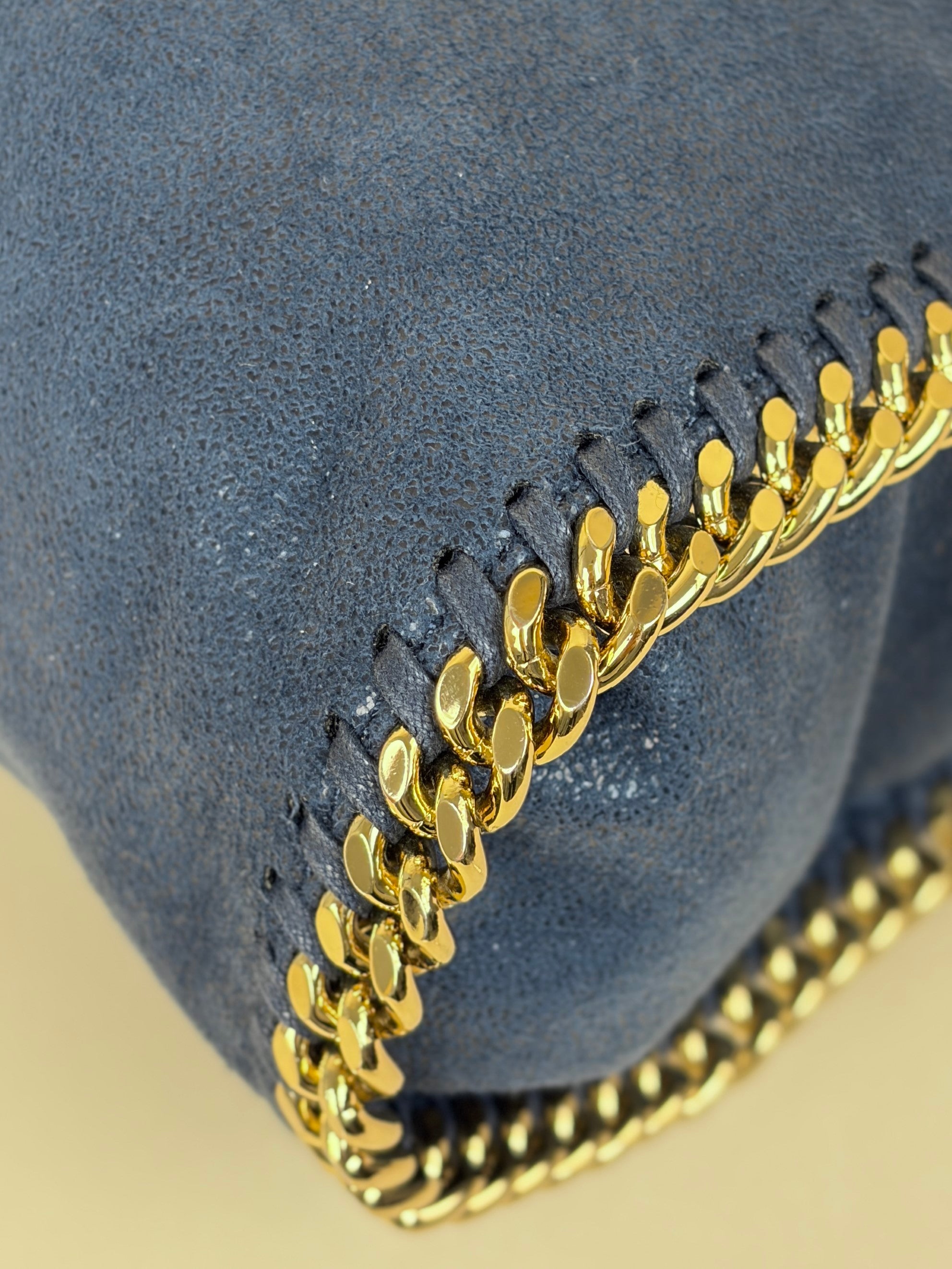 Stella Mccartney Dark Blue Mini Falabella Tote Bag