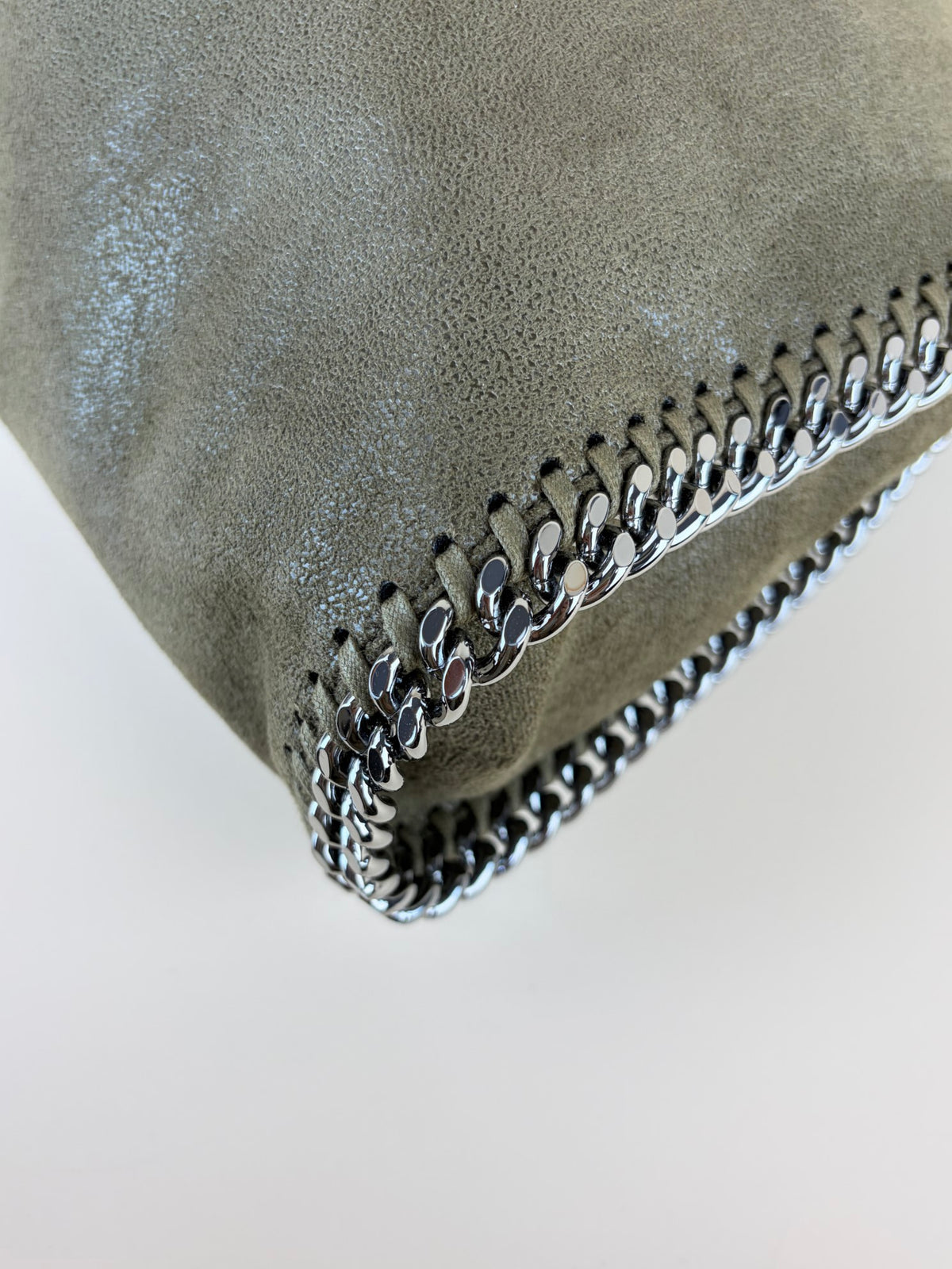 Stella McCartney black Falabella fold over silver Bag