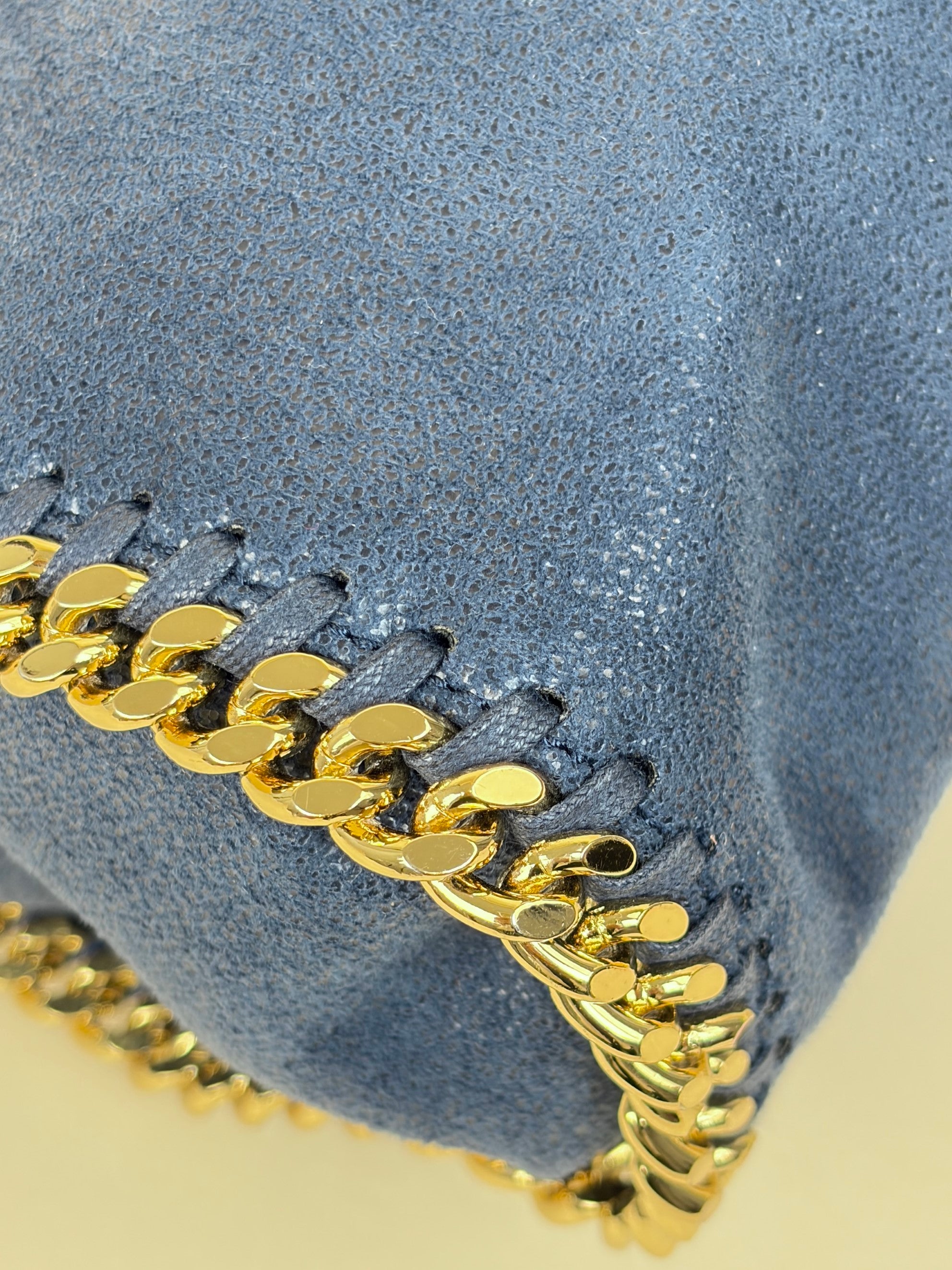 Stella Mccartney Dark Blue Mini Falabella Tote Bag