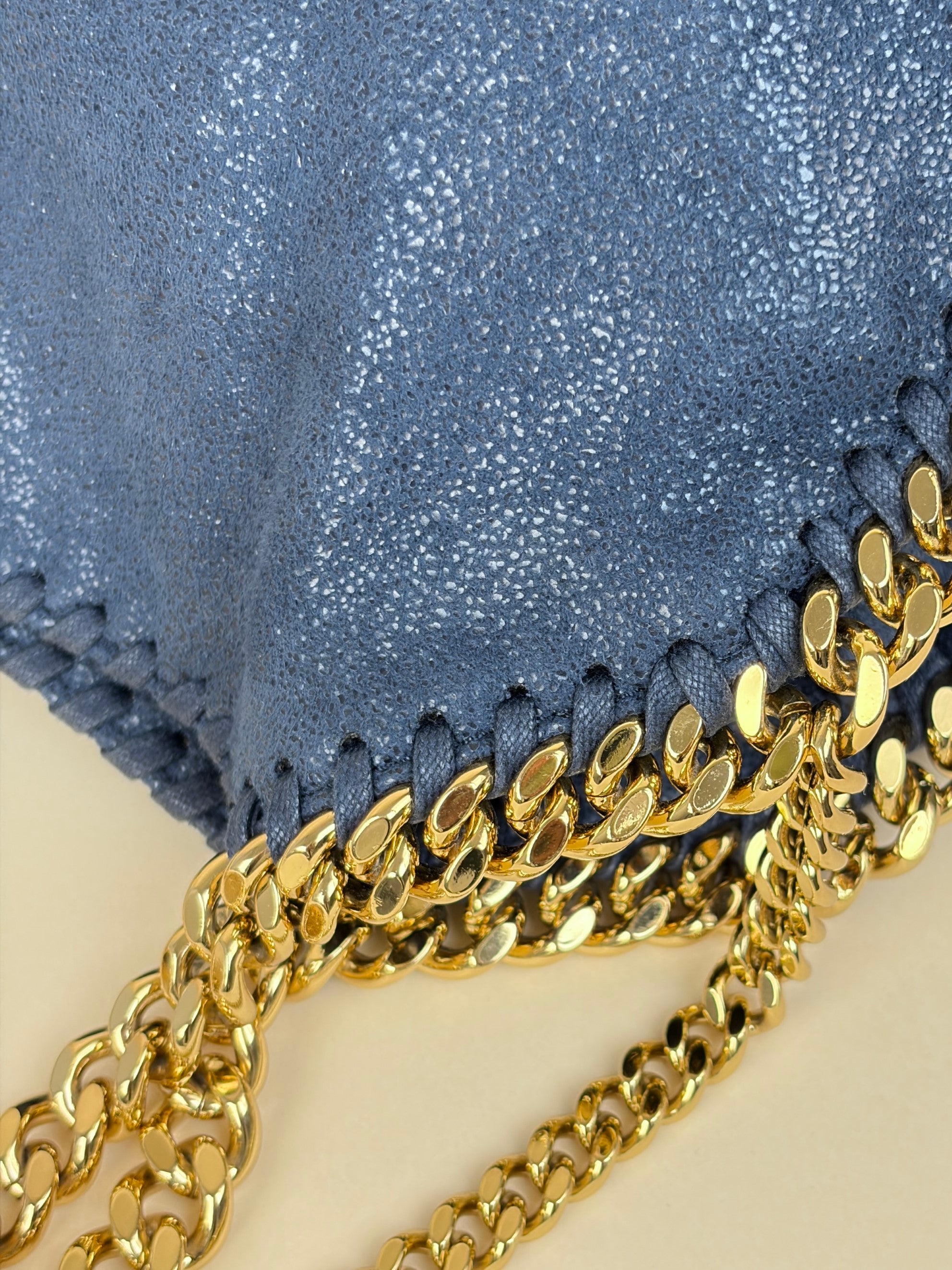 Stella Mccartney Dark Blue Mini Falabella Tote Bag