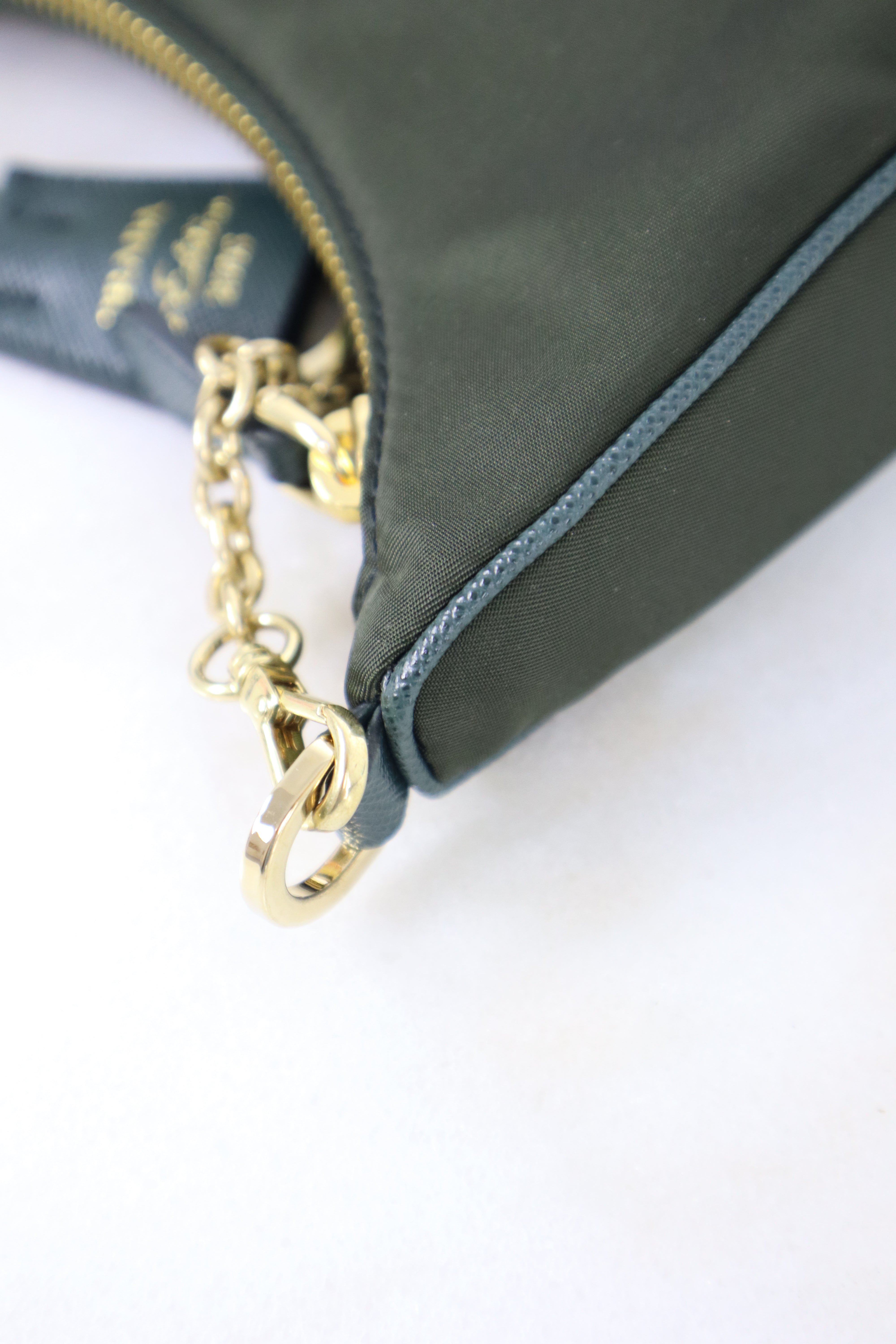Prada Dark Green Nylon Re-Edition 2005 Bag