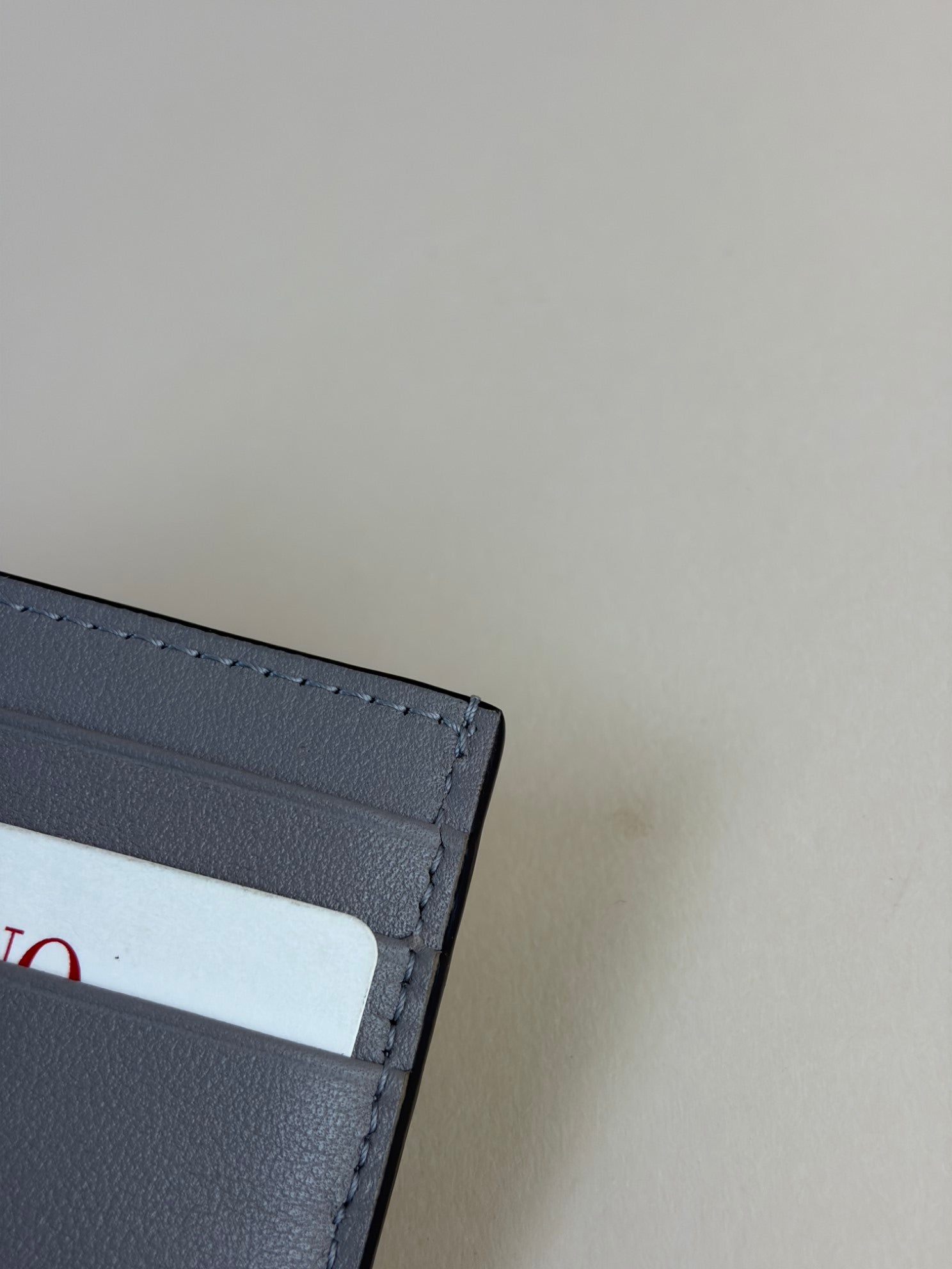 Valentino Grey Vlogo Signature Card Holder