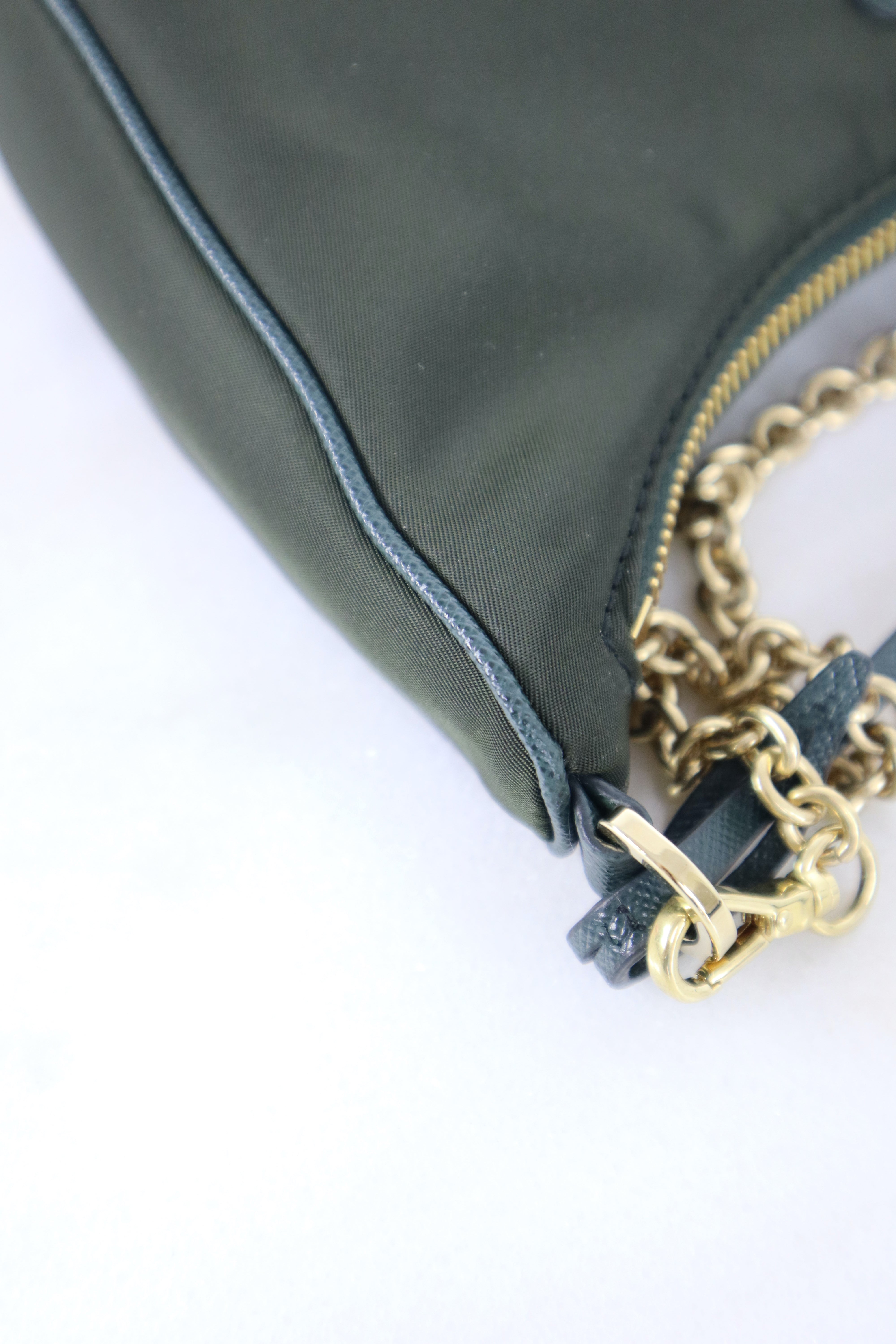 Prada Dark Green Nylon Re-Edition 2005 Bag