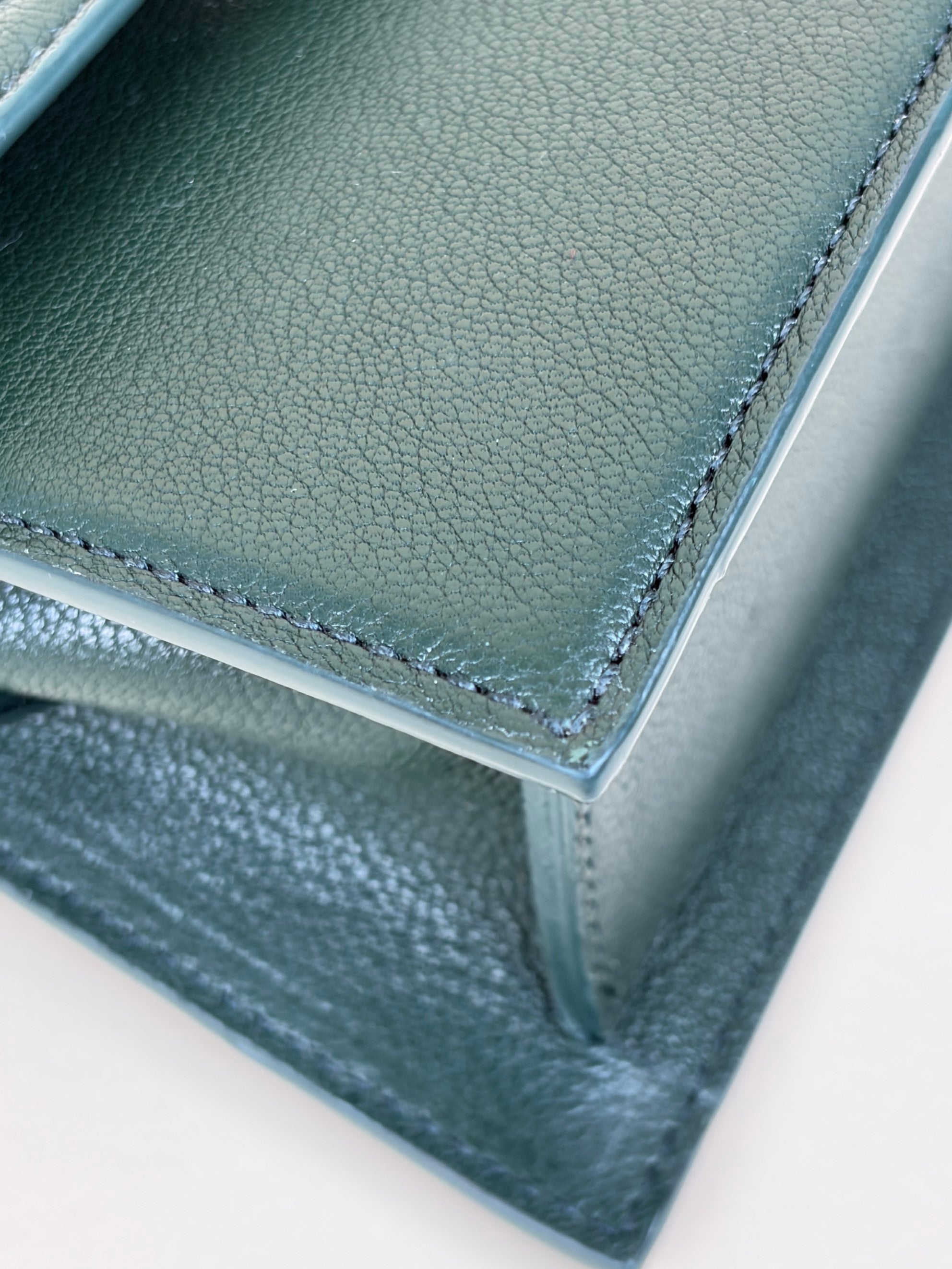Jacquemus Dark Green Medium Le Chiquito Grand Hand Bag