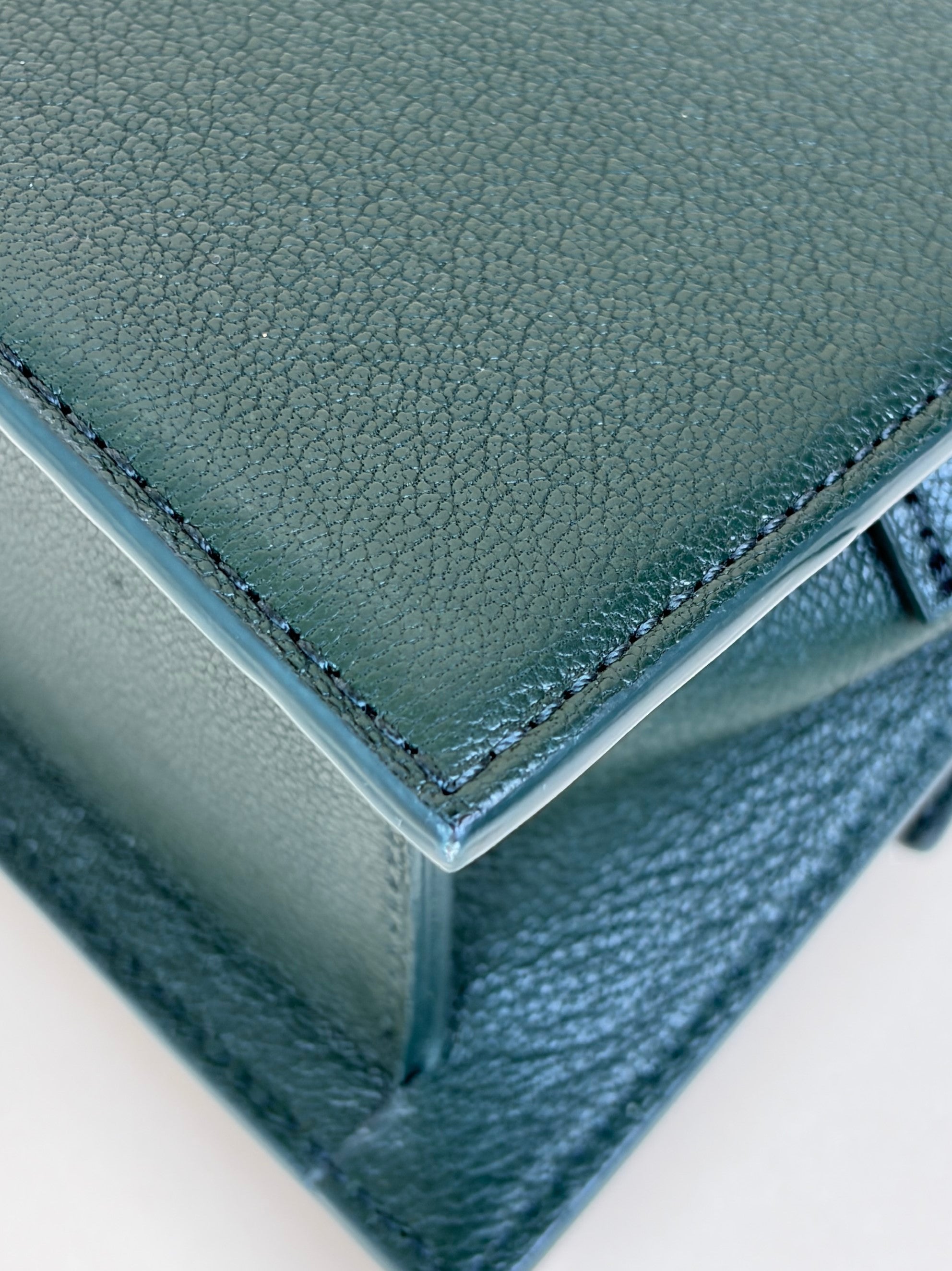 Jacquemus Dark Green Medium Le Chiquito Grand Hand Bag