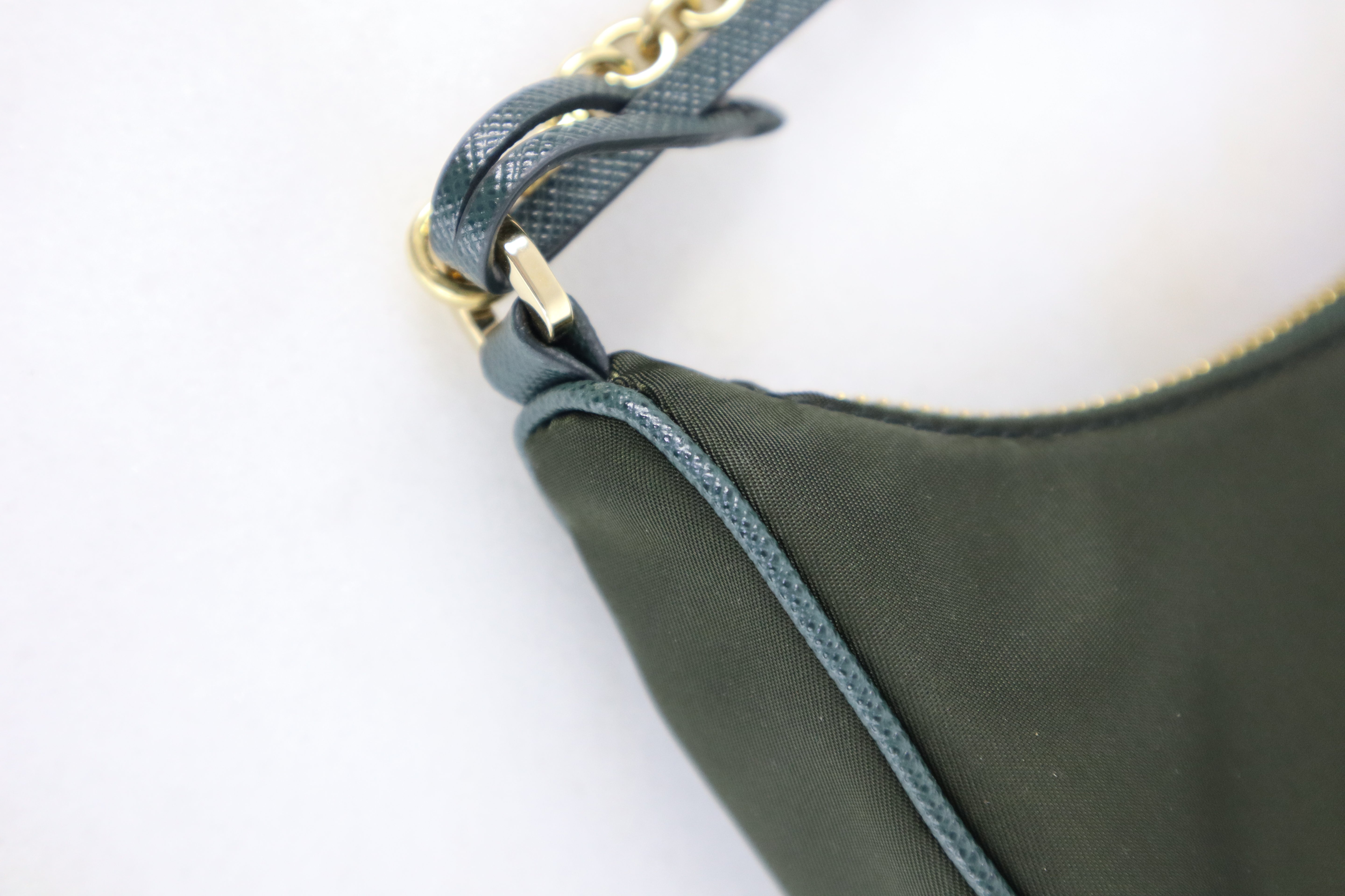 Prada Dark Green Nylon Re-Edition 2005 Bag