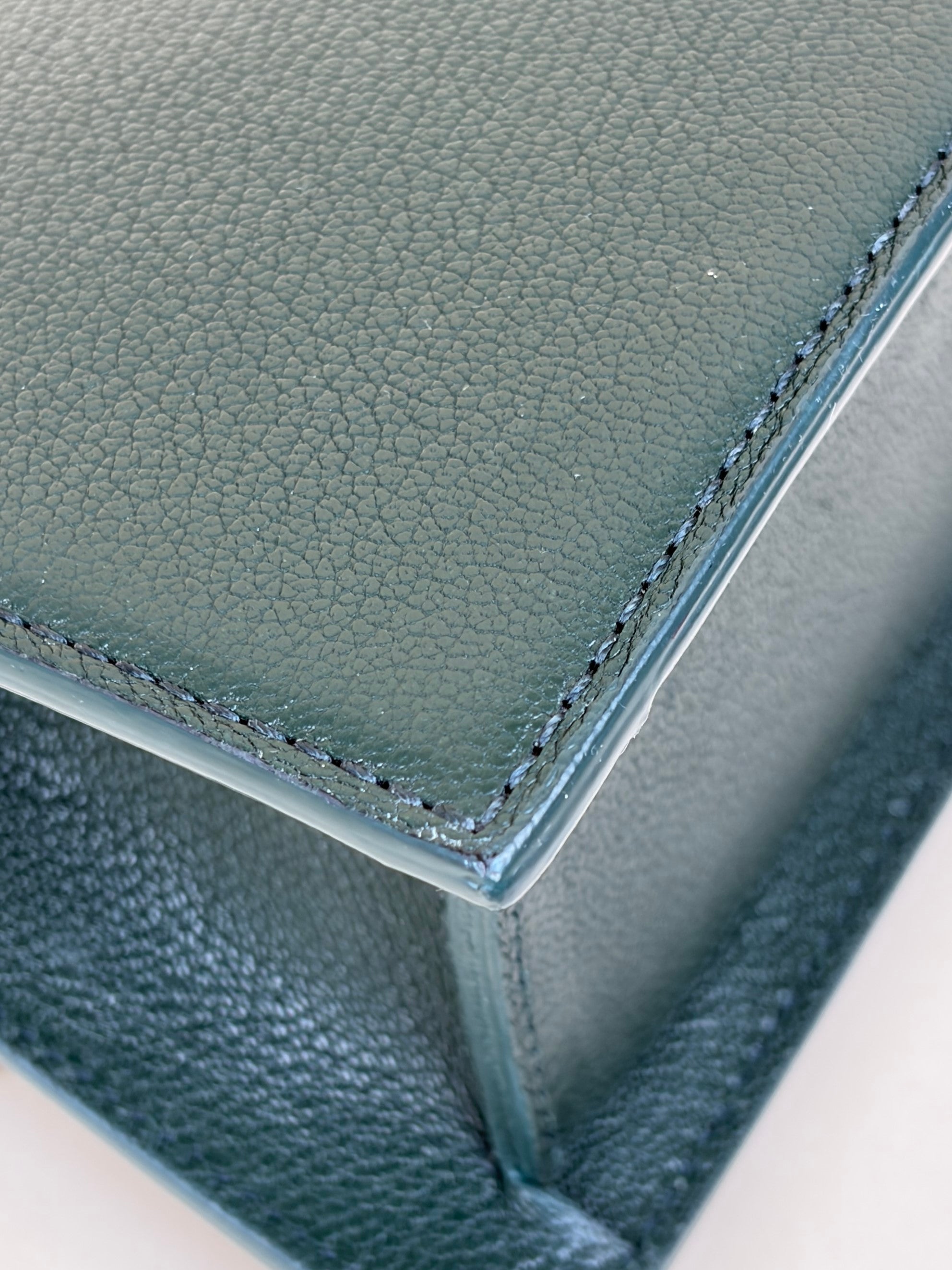 Jacquemus Dark Green Medium Le Chiquito Grand Hand Bag