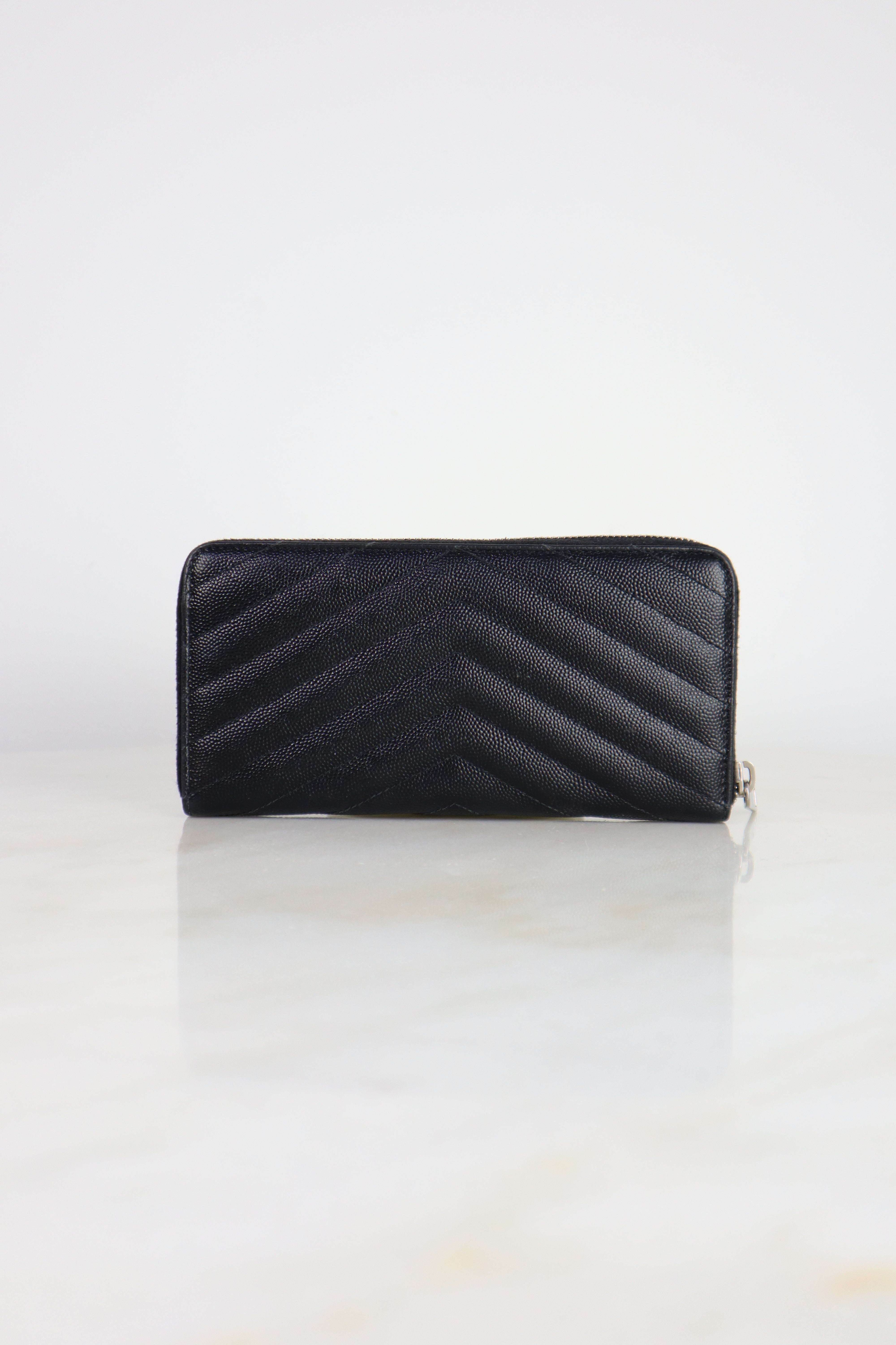 YSL Black Long Wallet