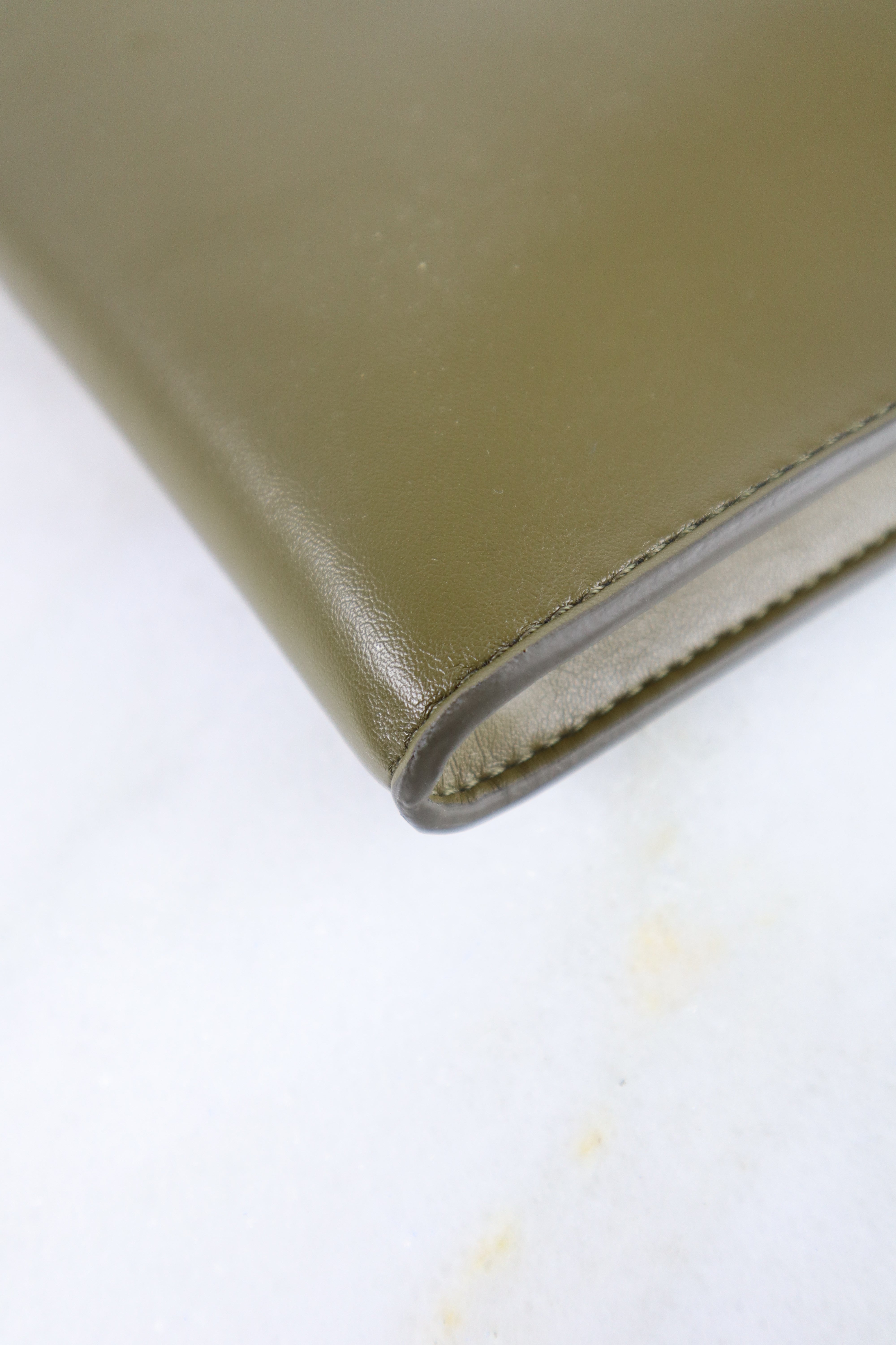 Stella Mccartney Olive Alter Nappa Perforated Logo Pouch