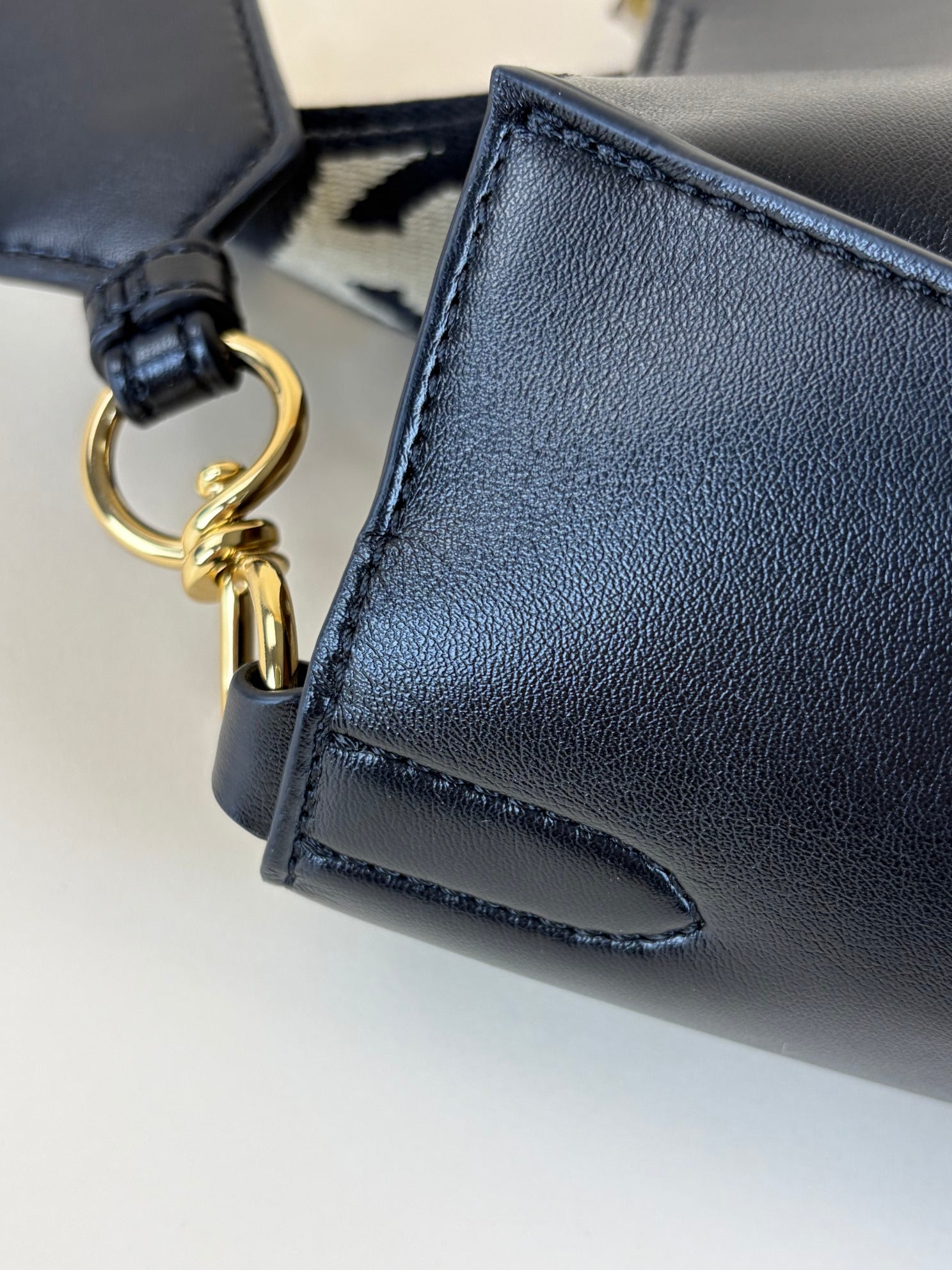 Stella Mccartney Black Logo Crossbody Bag