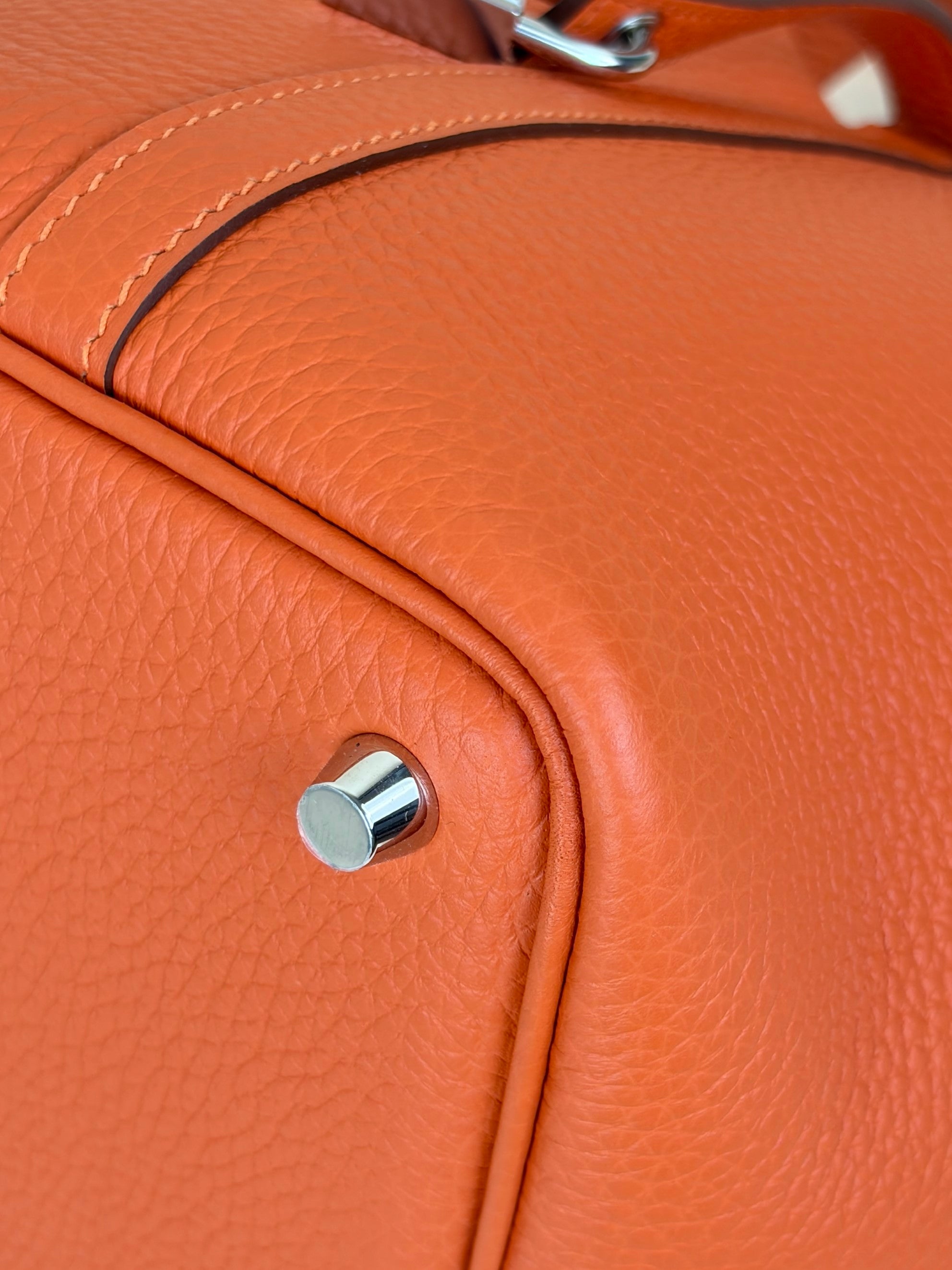 Hermes Orange Poppy Picotin Lock 18 Bag