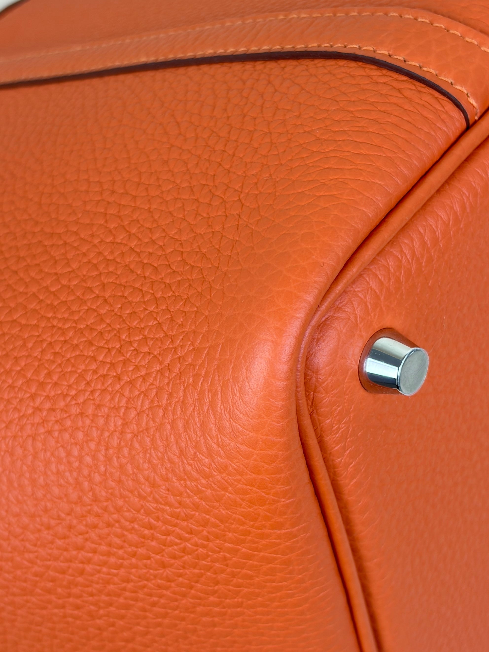 Hermes Orange Poppy Picotin Lock 18 Bag