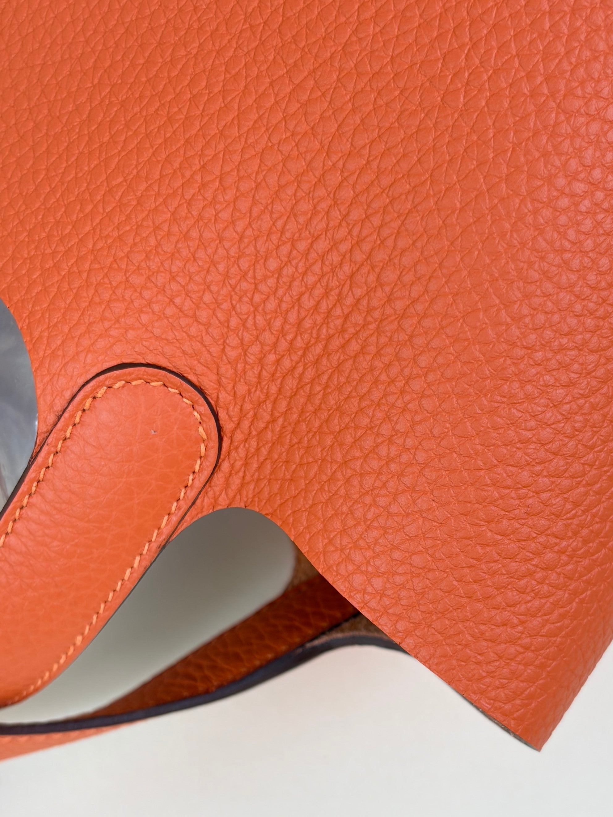 Hermes Orange Poppy Picotin Lock 18 Bag
