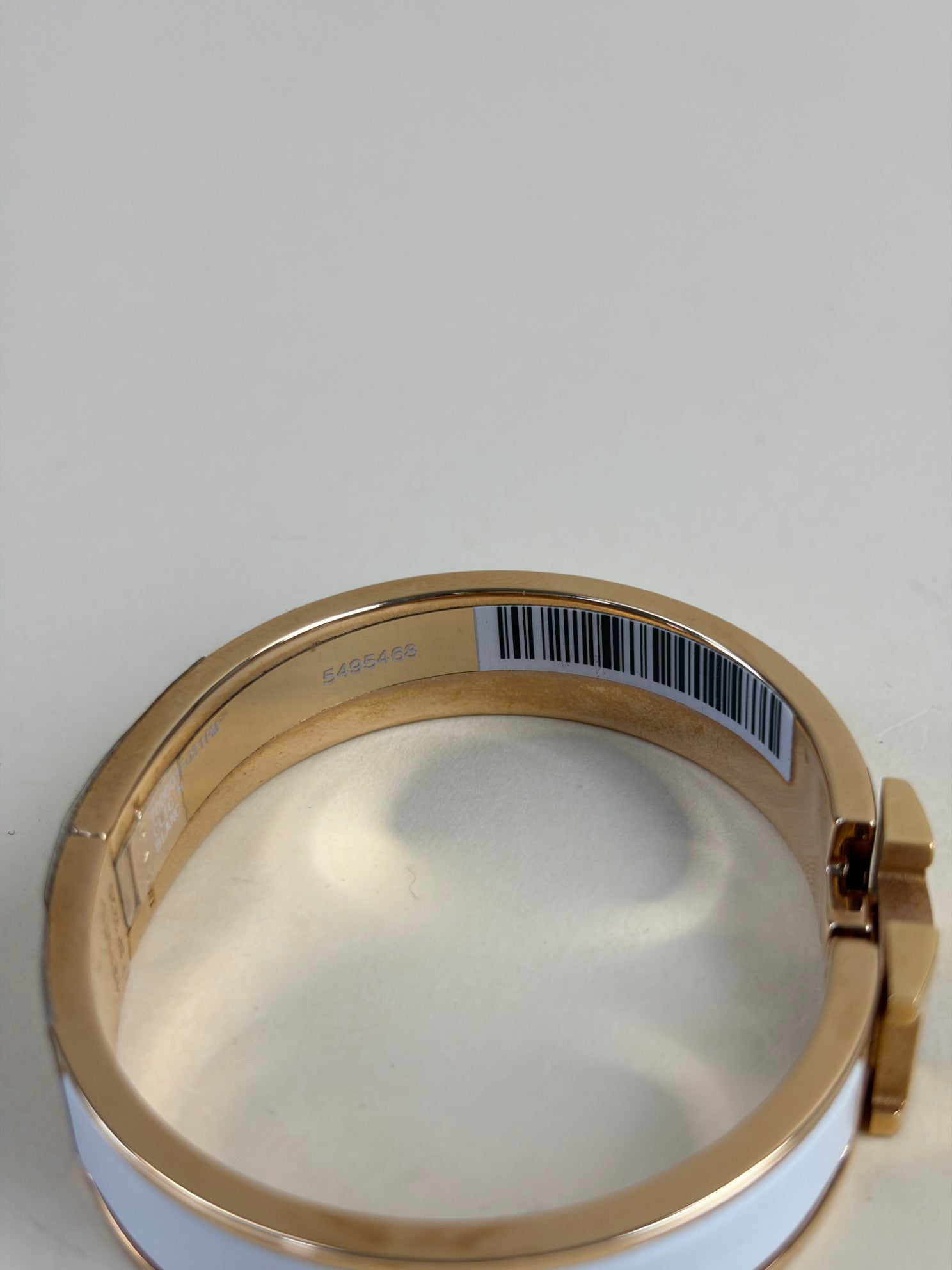 Hermes clic H bracelet white x rose gold