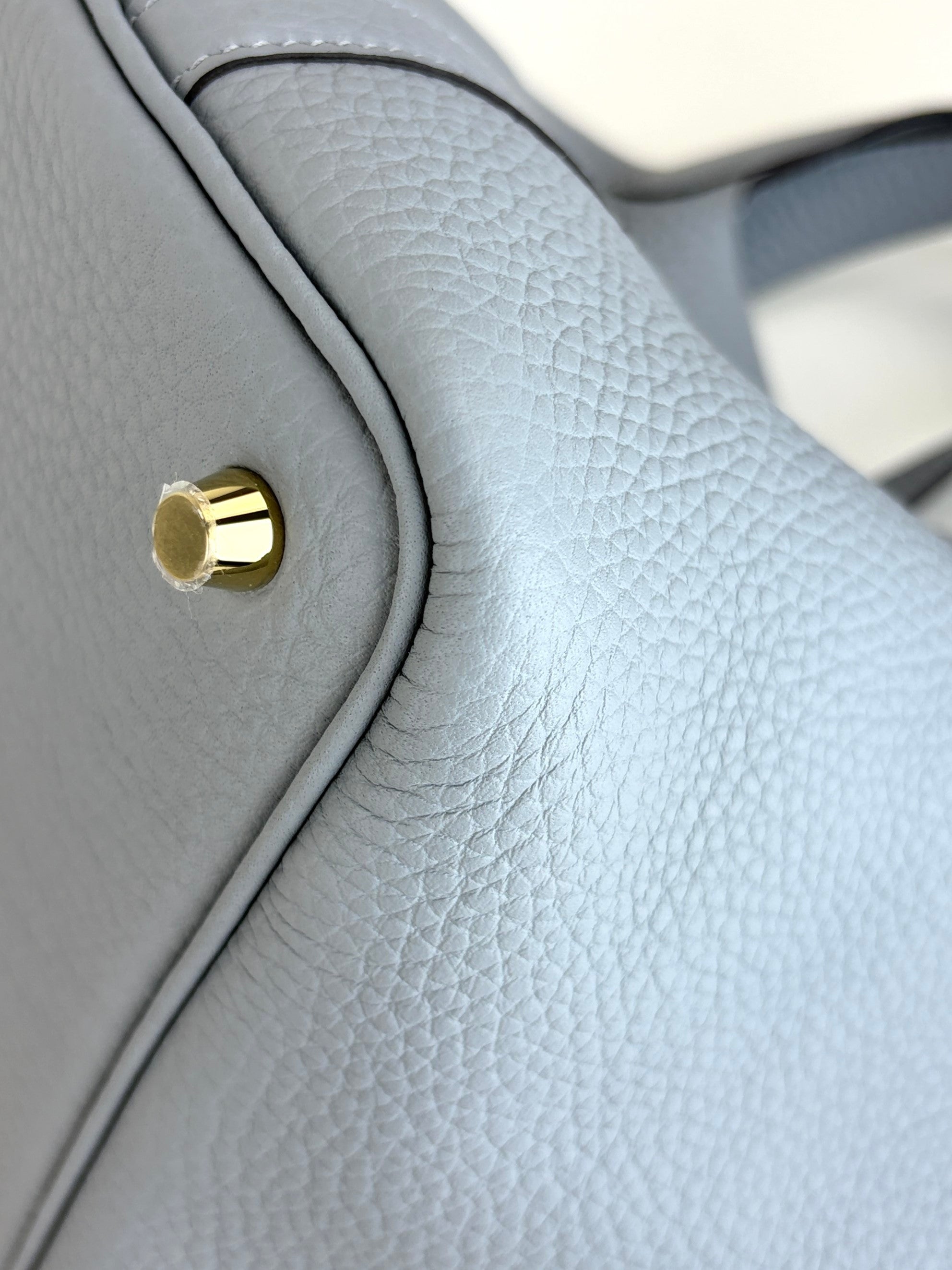 Hermes gris pant tin Tauillon Clemence picoting lock 18 bag
