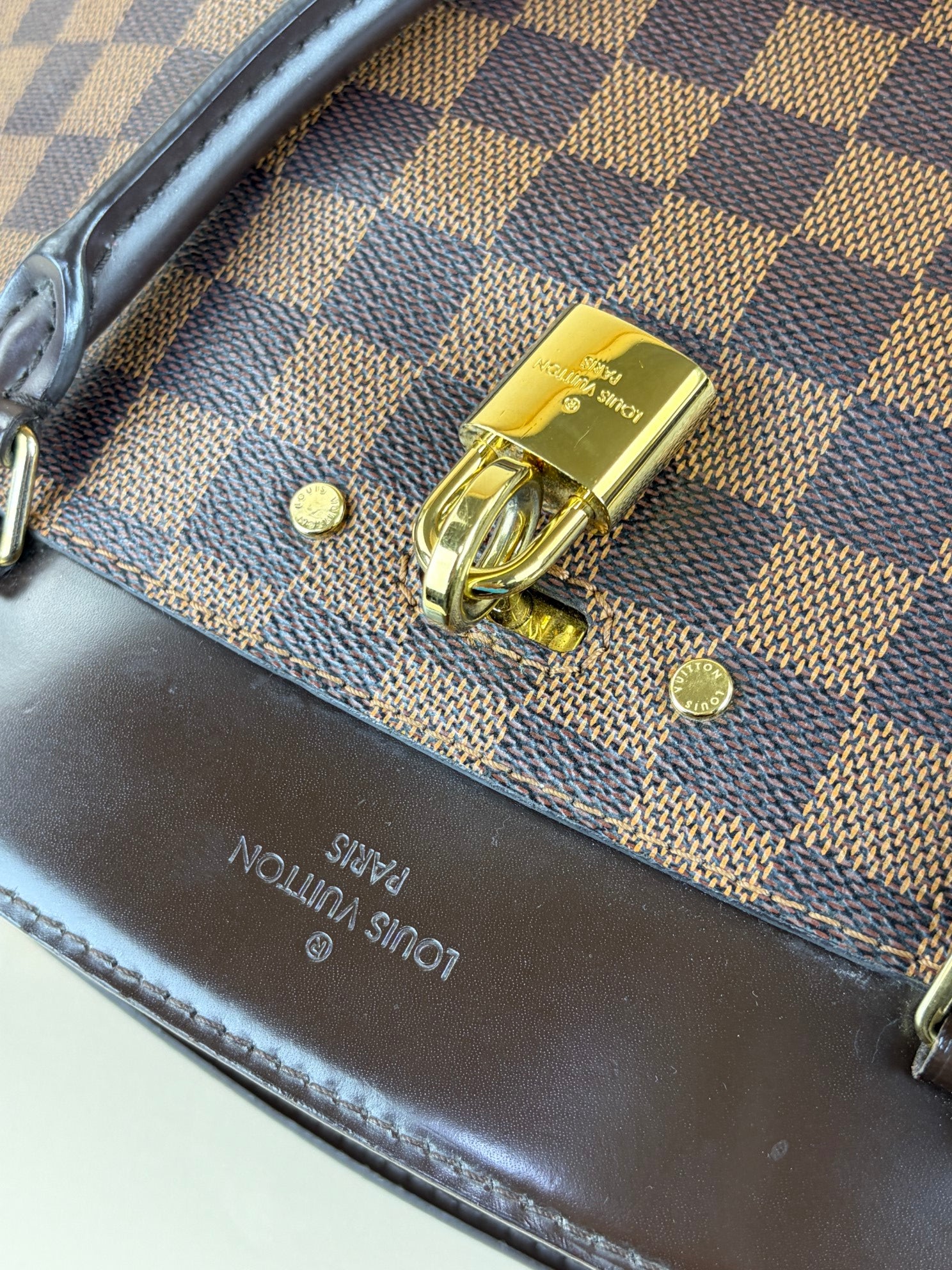 Louis Vuitton Damier Ebene Rivoli MM Bag with Strap