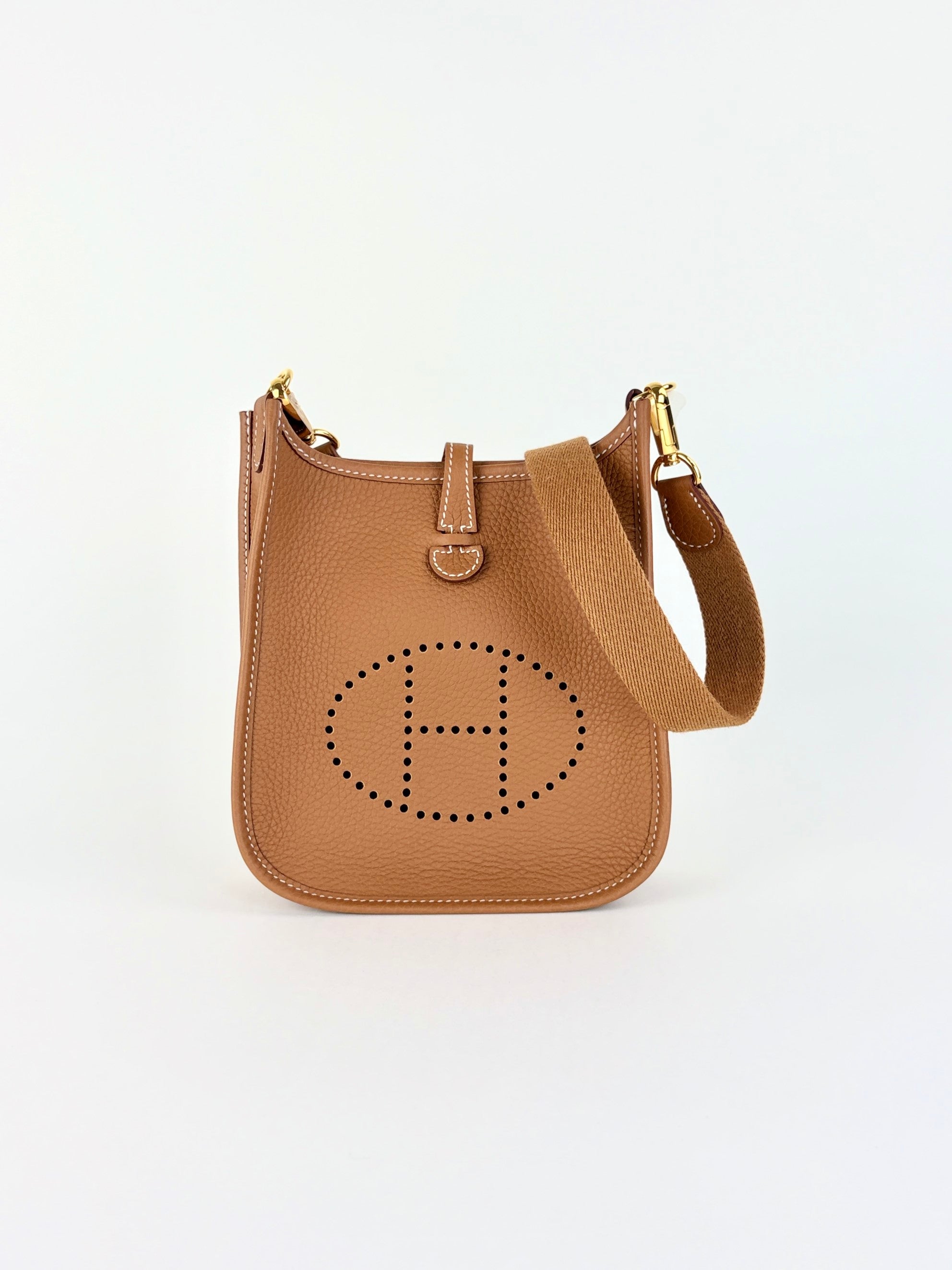Hermes gold taurillon Clemence Evelyne 16 amazon bag