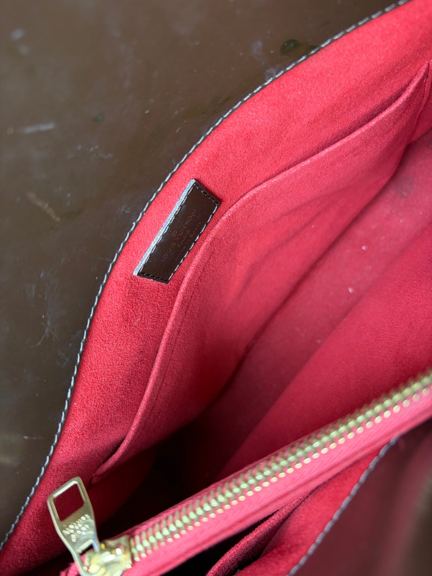 Louis Vuitton Damier Ebene Rivoli MM Bag with Strap