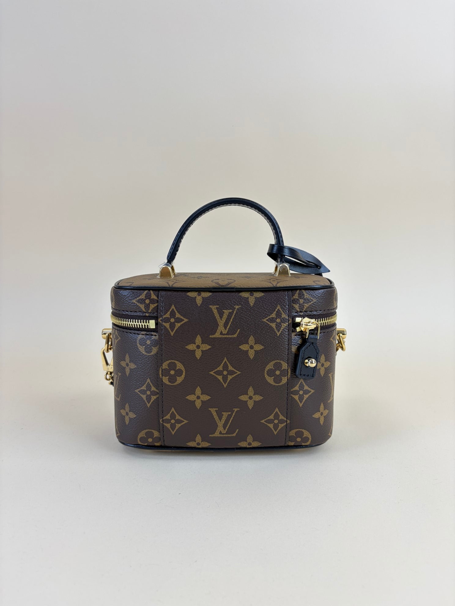 Louis Vuitton Monogram Reverse Vanity PM Top Handle Bag with Chain