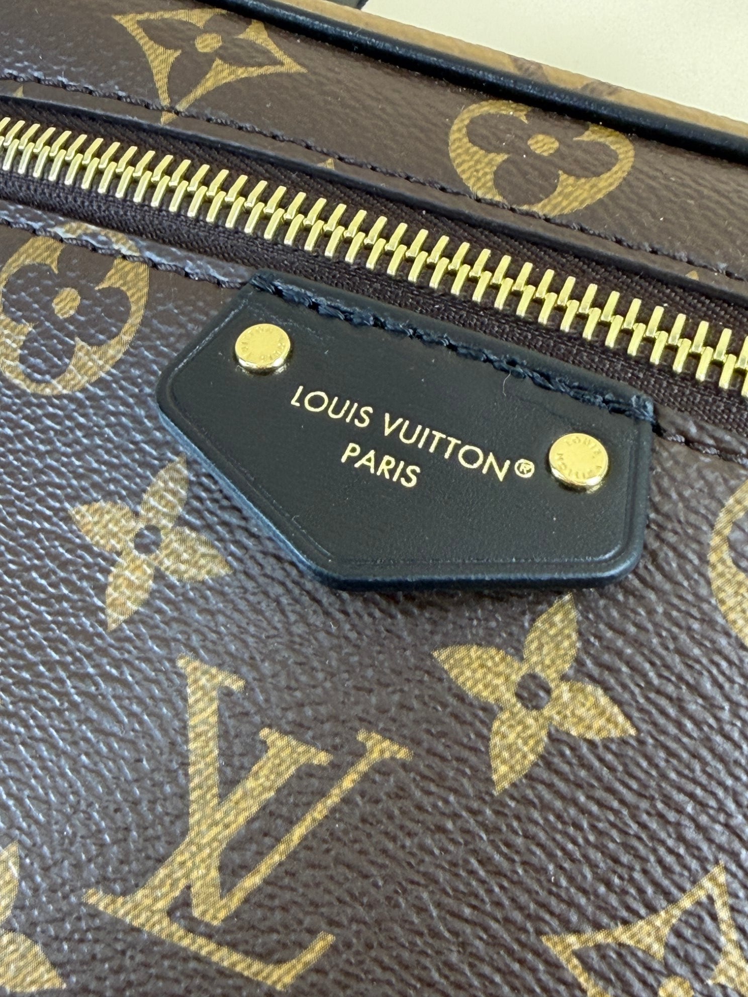 Louis Vuitton Monogram Reverse Vanity PM Top Handle Bag with Chain